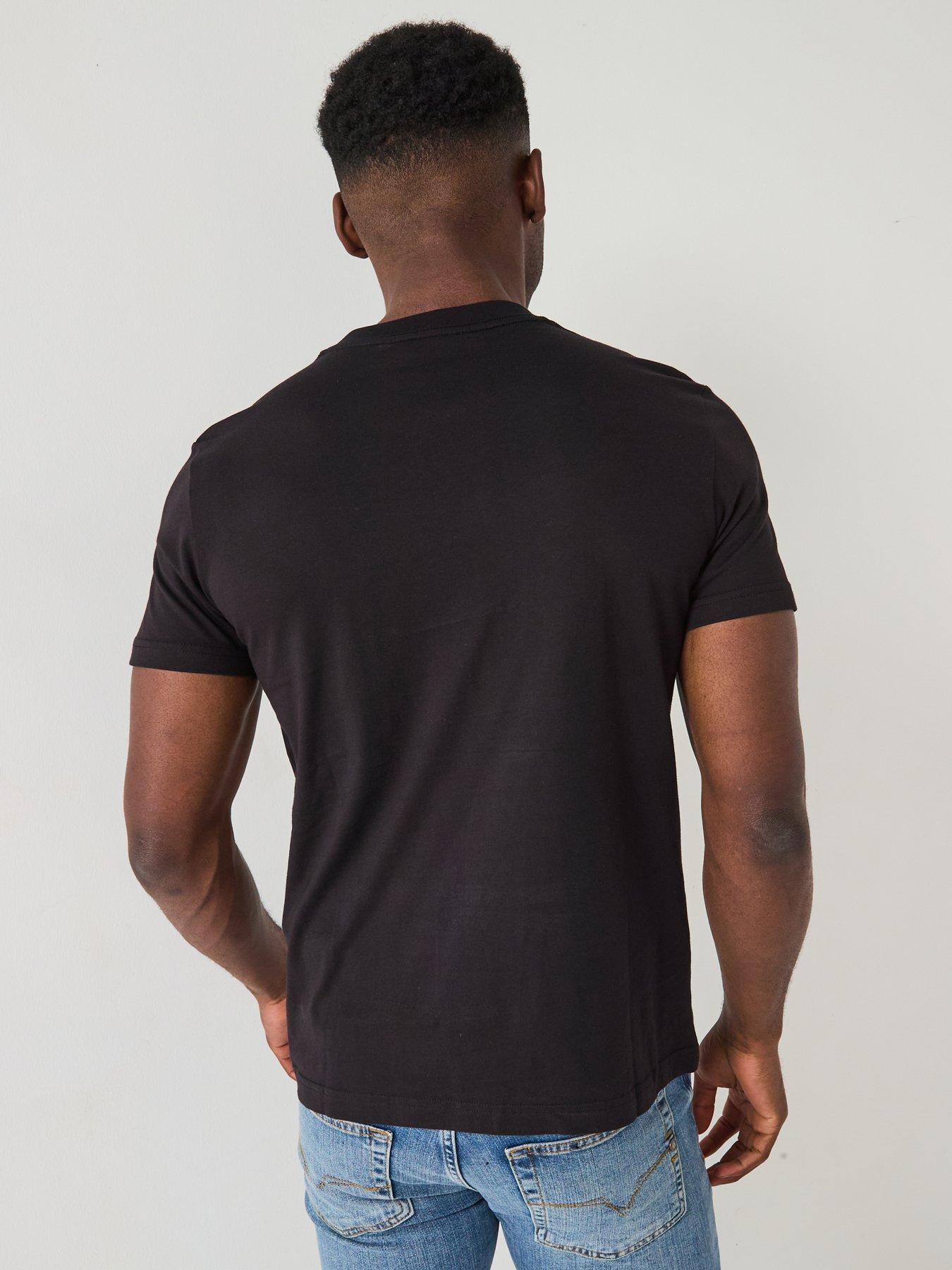 Image 2 of 4 of Versace Jeans Couture Institutional Logo Metallic Foil T-Shirt - Black