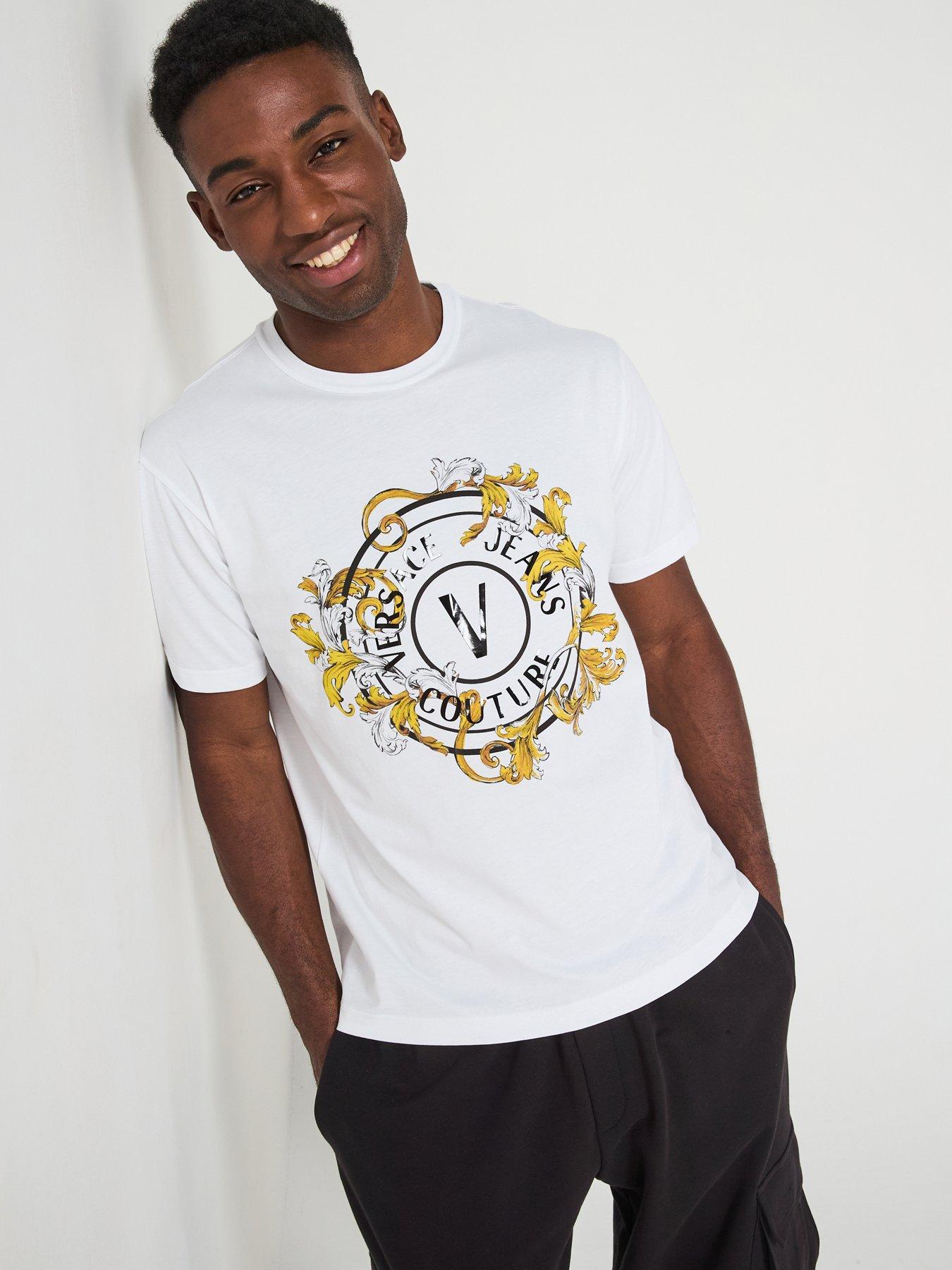 undefined V Emblem Baroque T-Shirt - White