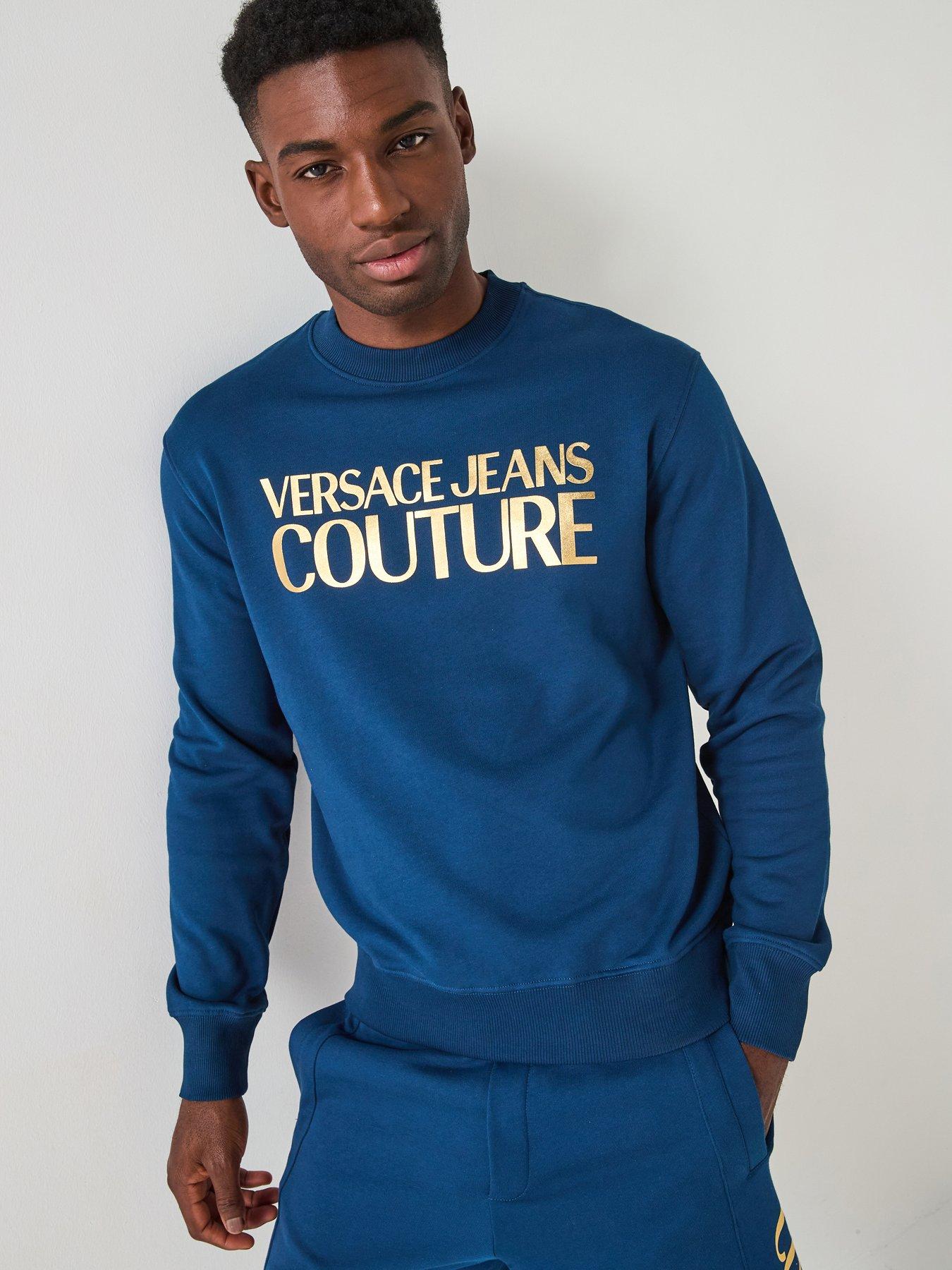 undefined Institutional Logo Metallic Foil Sweatshirt - Light Beige