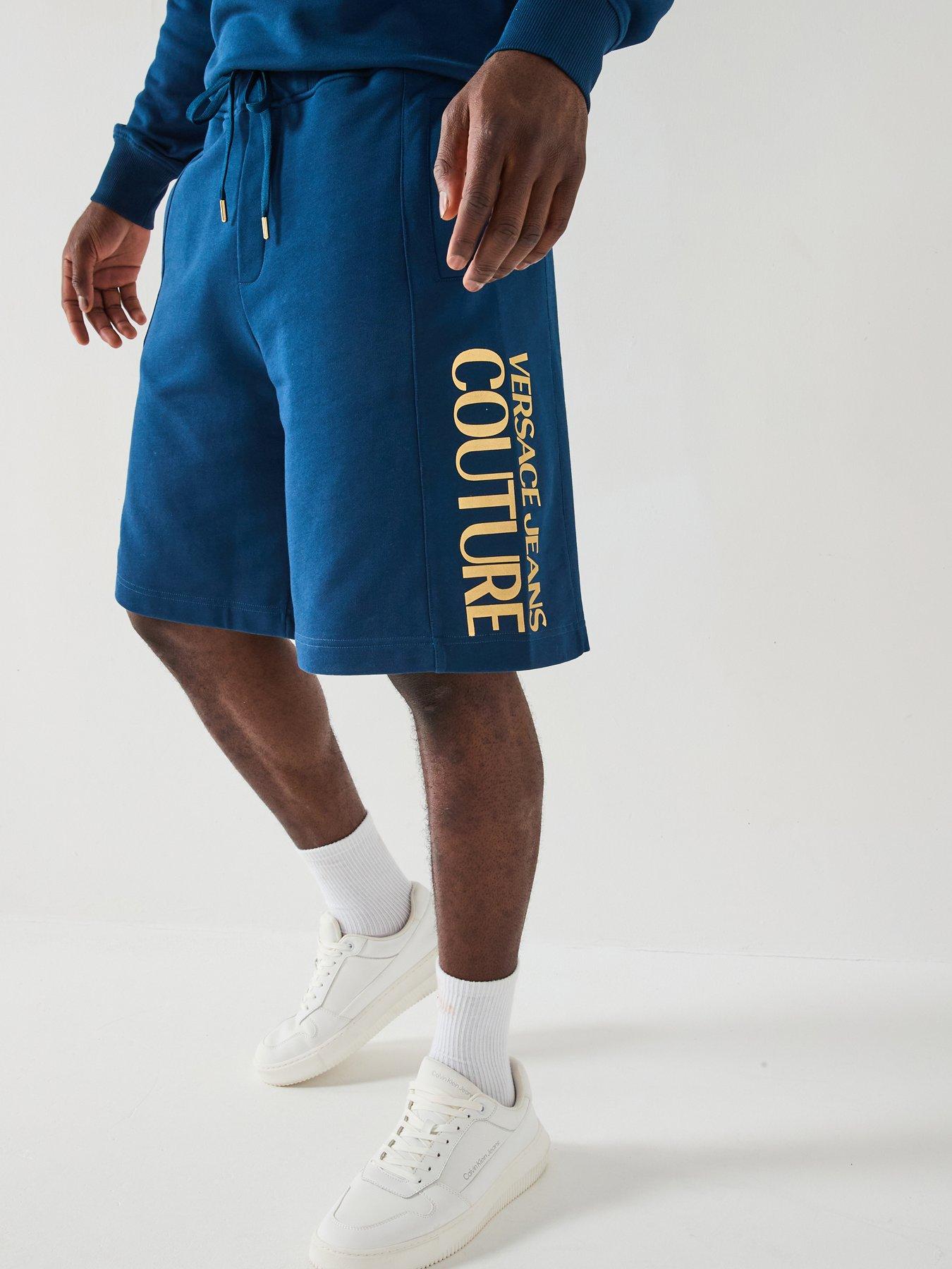 undefined Institutional Metallic Logo Sweat Shorts - Light Beige