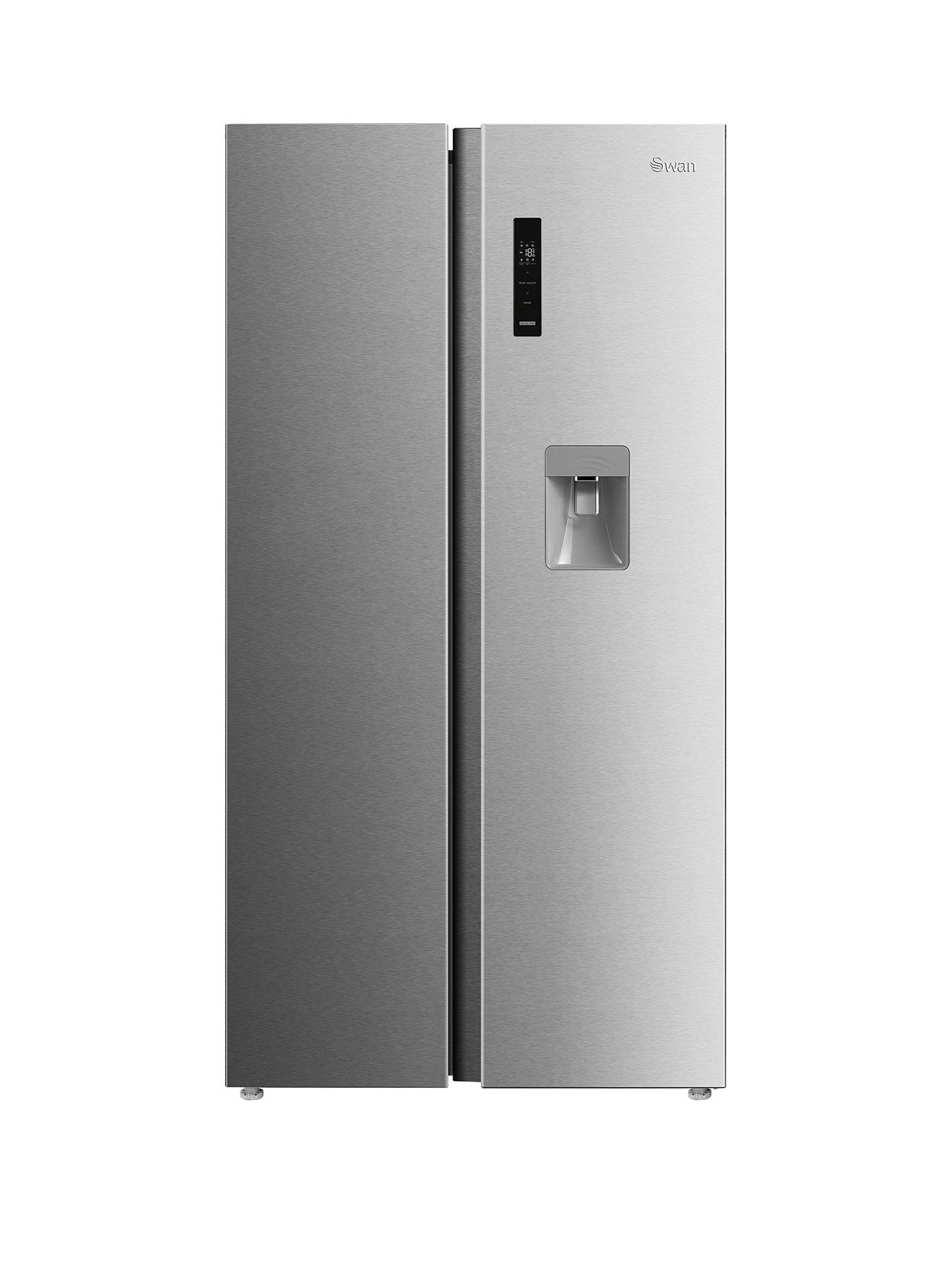 Swan SR750170I 90cm Wide Total No Frost American Style Fridge Freezer - Inox