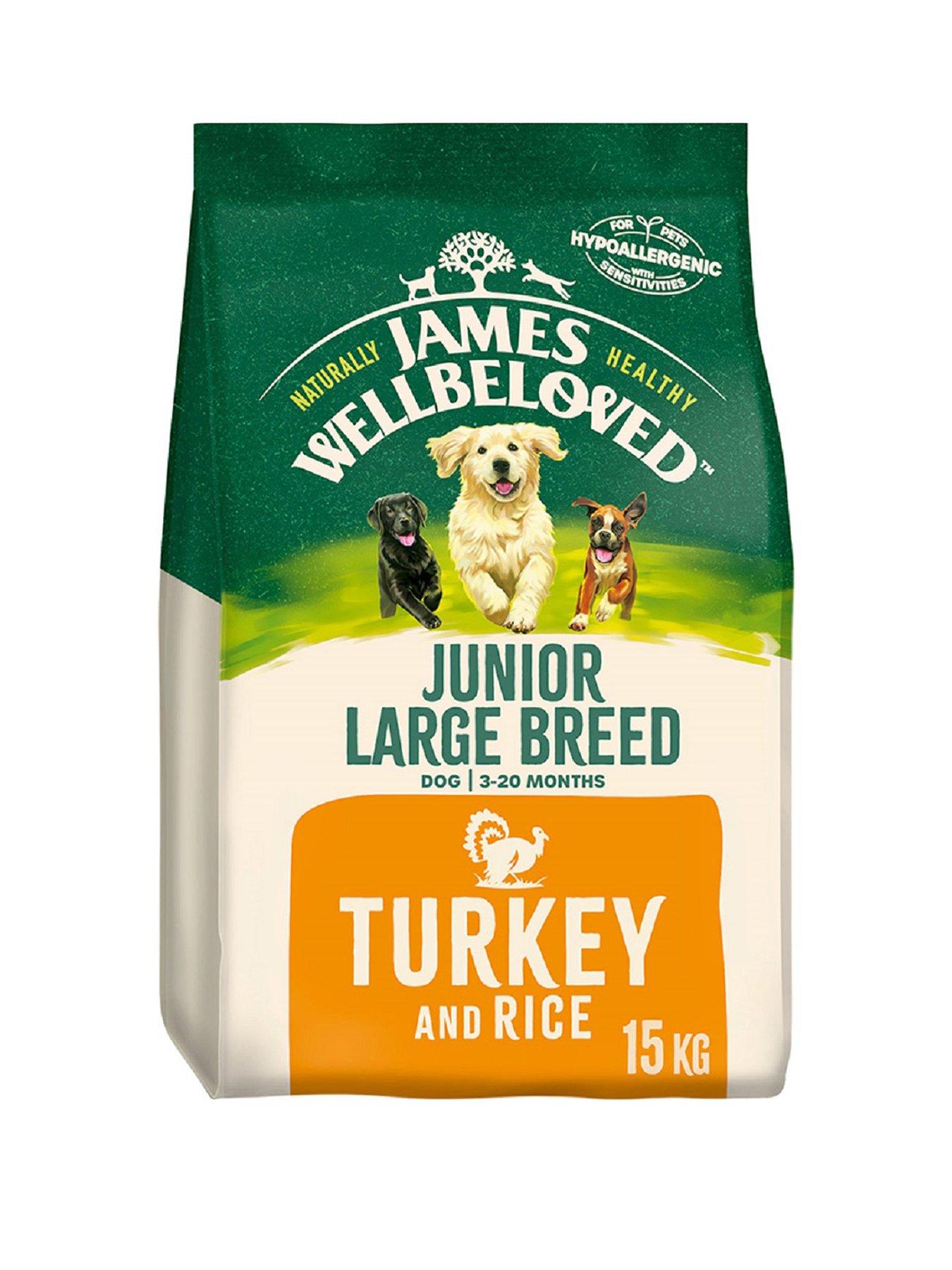 Image of James Wellbeloved Junior Large Breed Dry Dog Food Turkey  &  Rice 15 kg