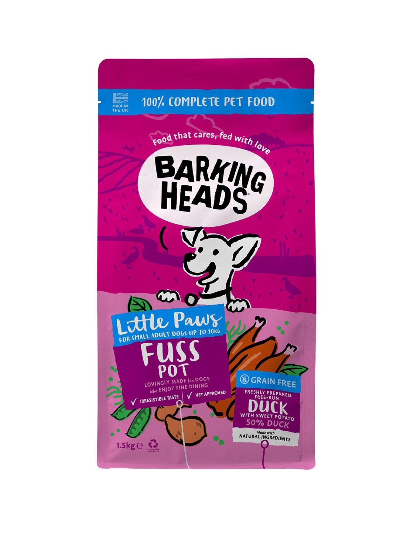 Product photograph of Barking Heads Little Paws Fuss Pot Duck 1 5kg from very.co.uk