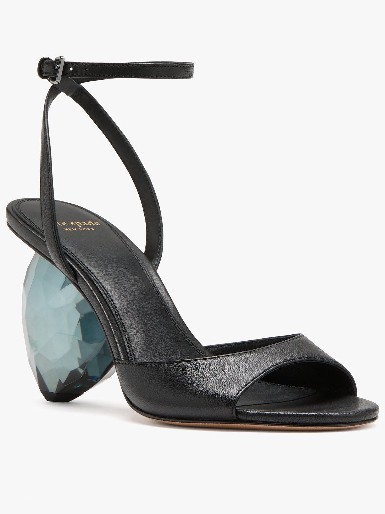 undefined Heart Heel Sandals - Black