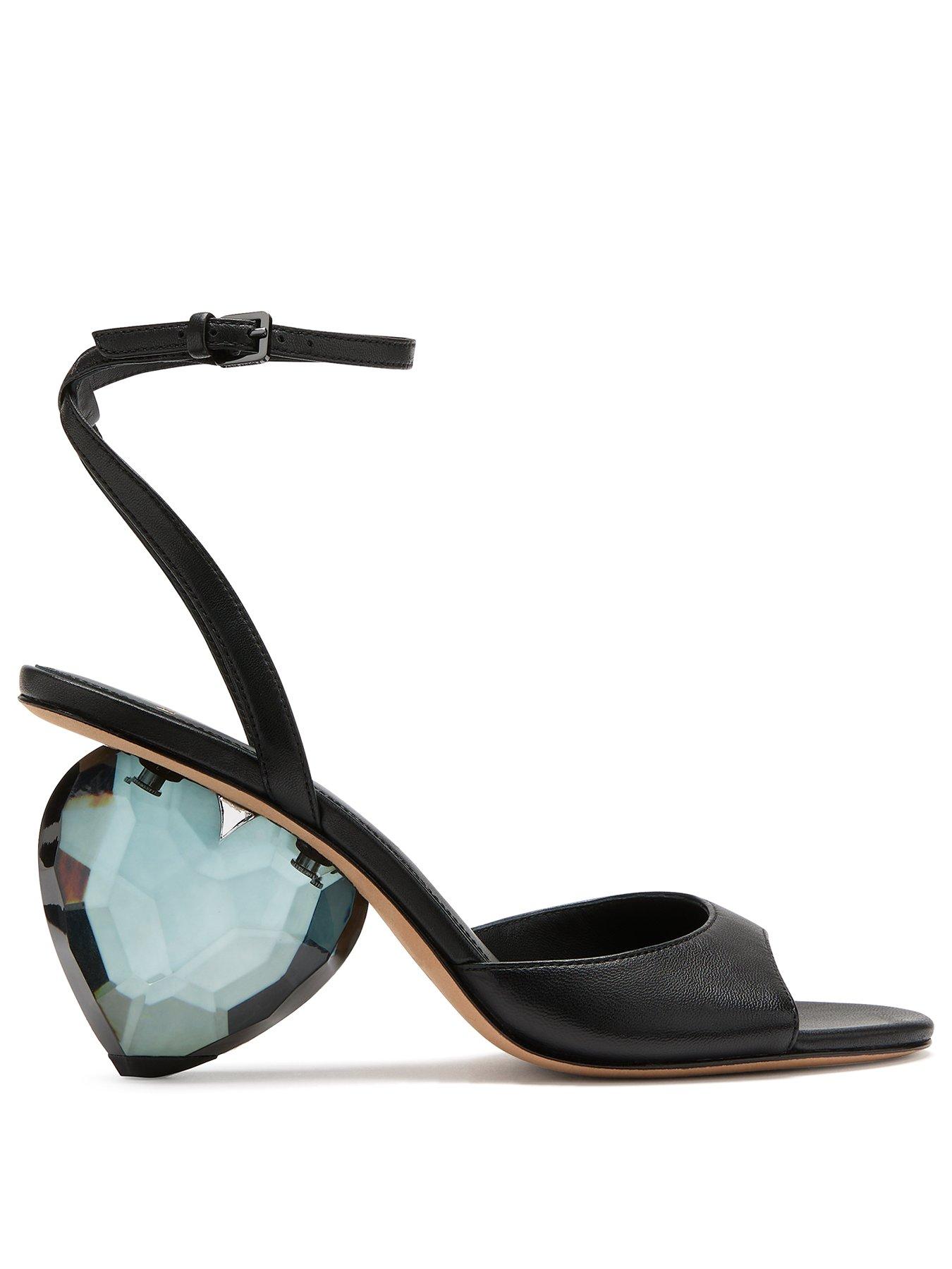 Image 2 of 3 of Kate Spade New York Heart Heel Sandals - Black