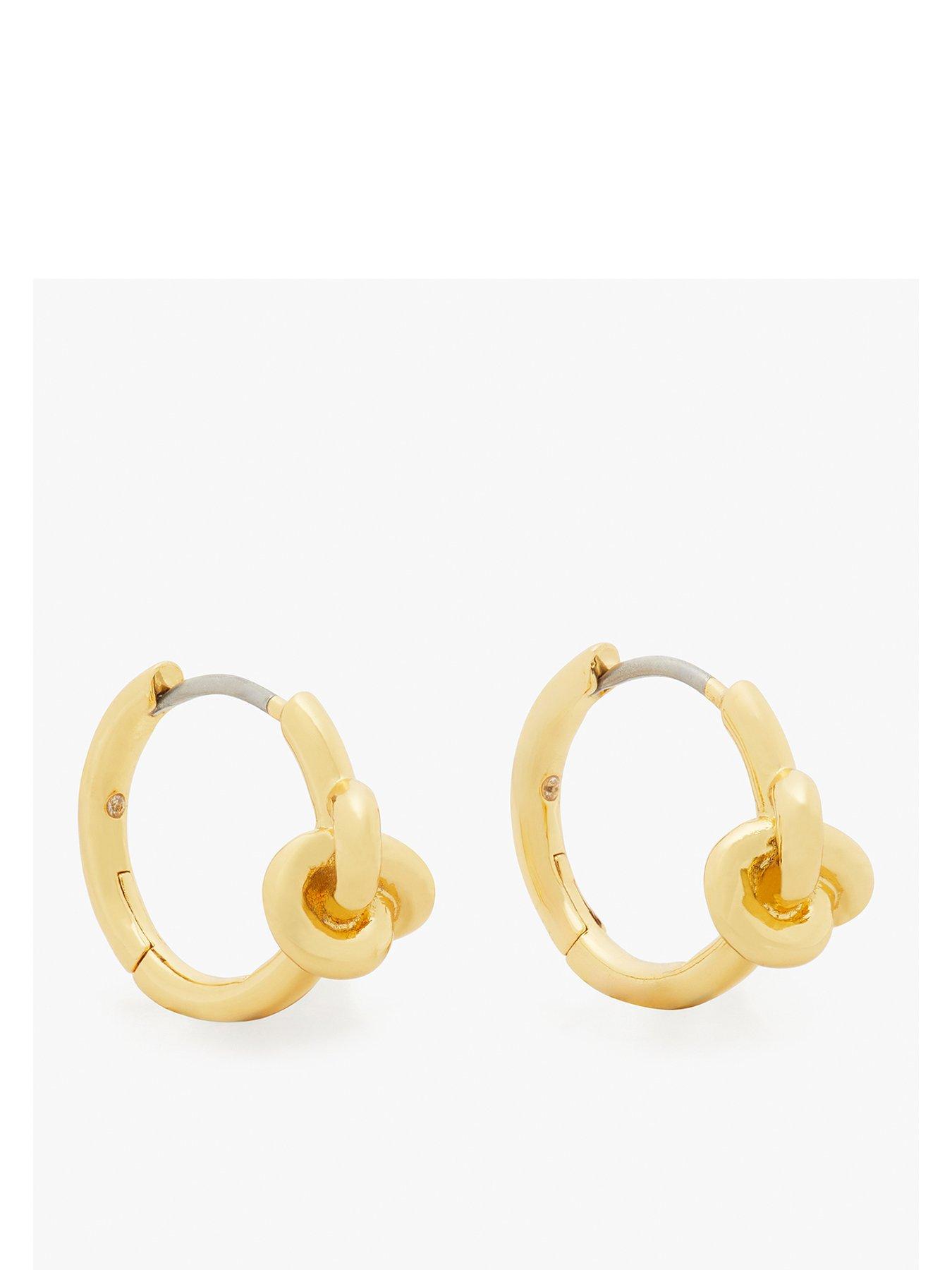 undefined Double Knot Hoop Earrings - Gold
