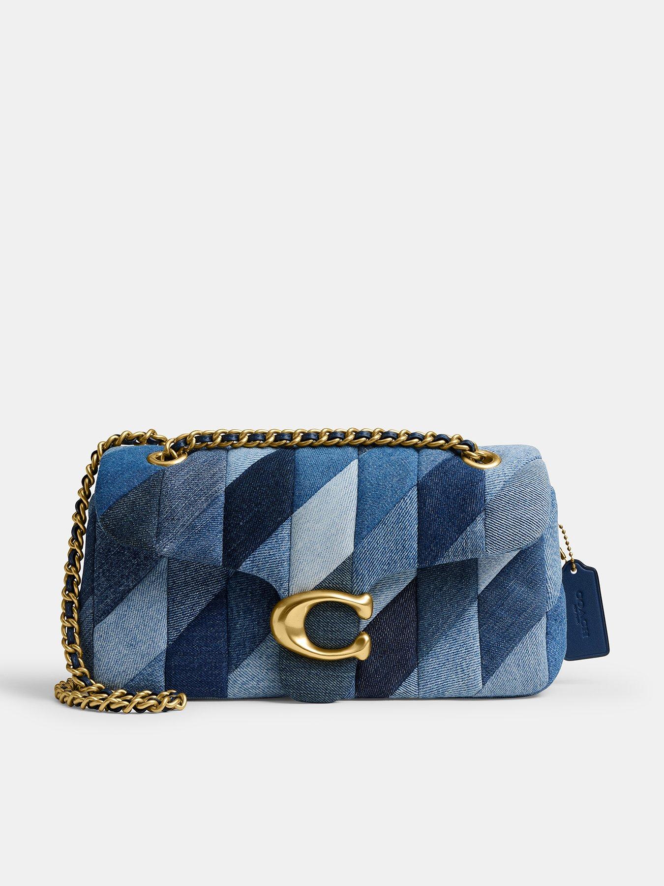 undefined Quilted Patchwork Denim Tabby Shoulder Bag 26