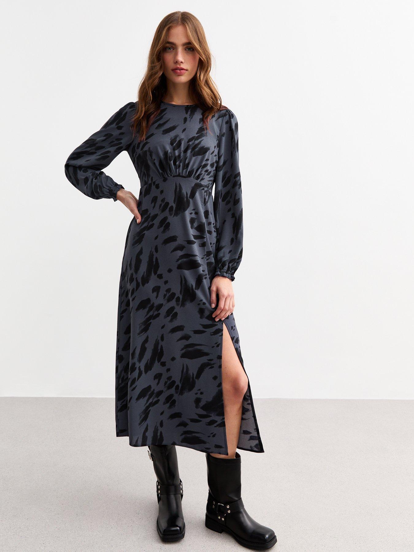 undefined Printed Carol Midi Dress - Blue