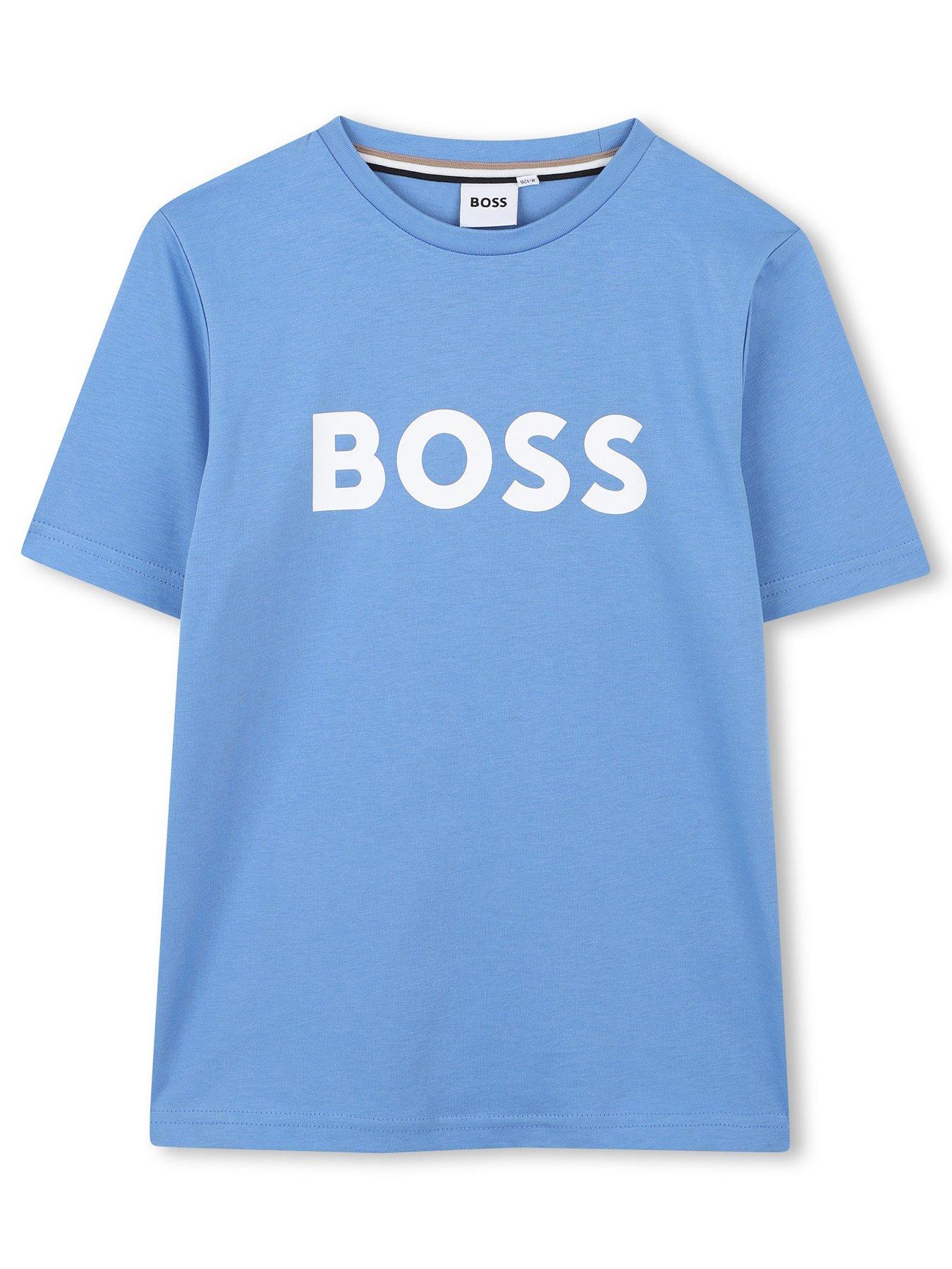 undefined Boys Short Sleeve Large Logo T-Shirt - Blue