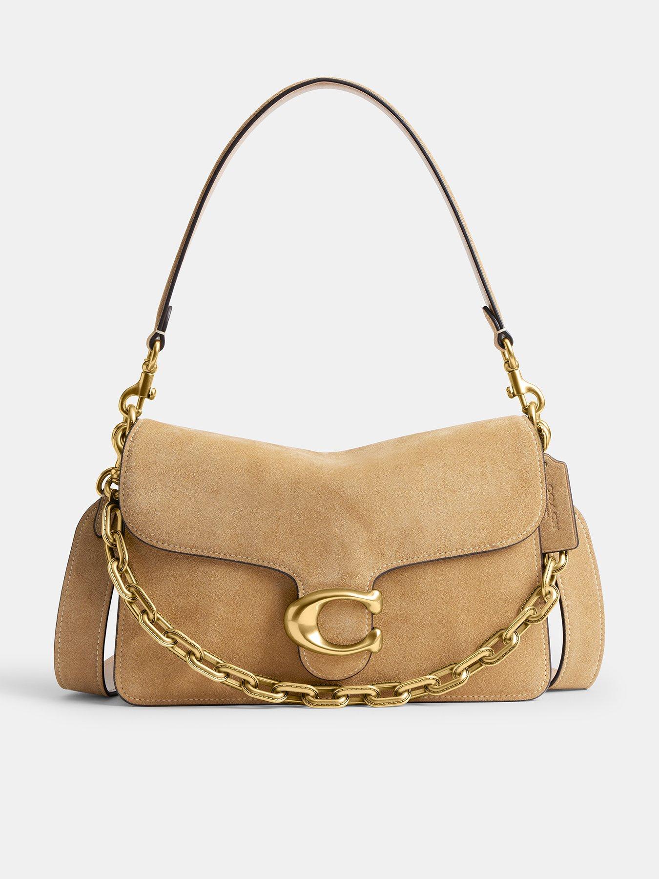 undefined Suede Chain Tabby Shoulder Bag With Chain - Light Brown