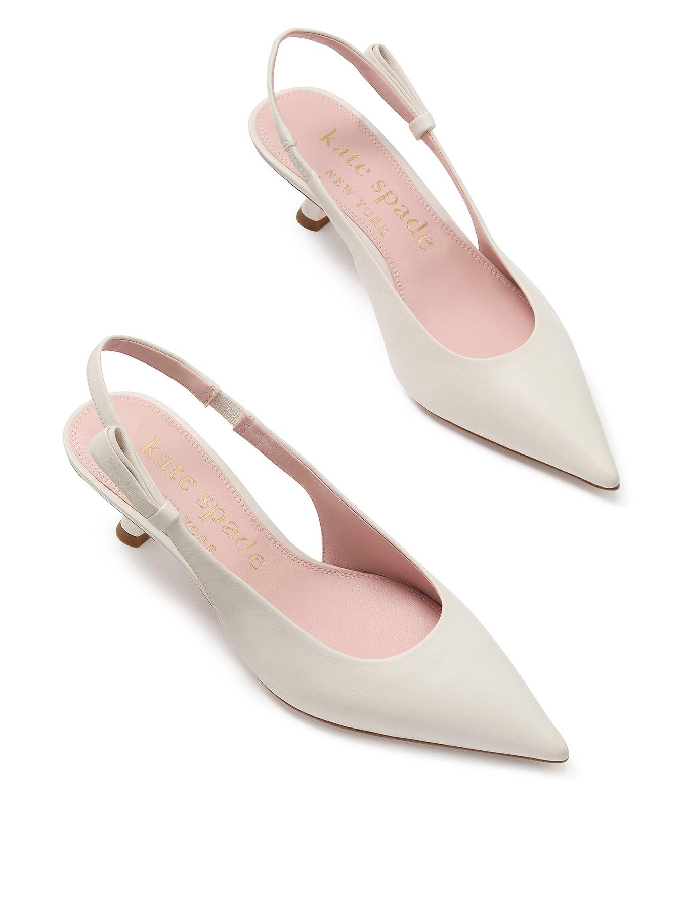 Kate Spade New York Riley Slingback Kitten Heels - Cream