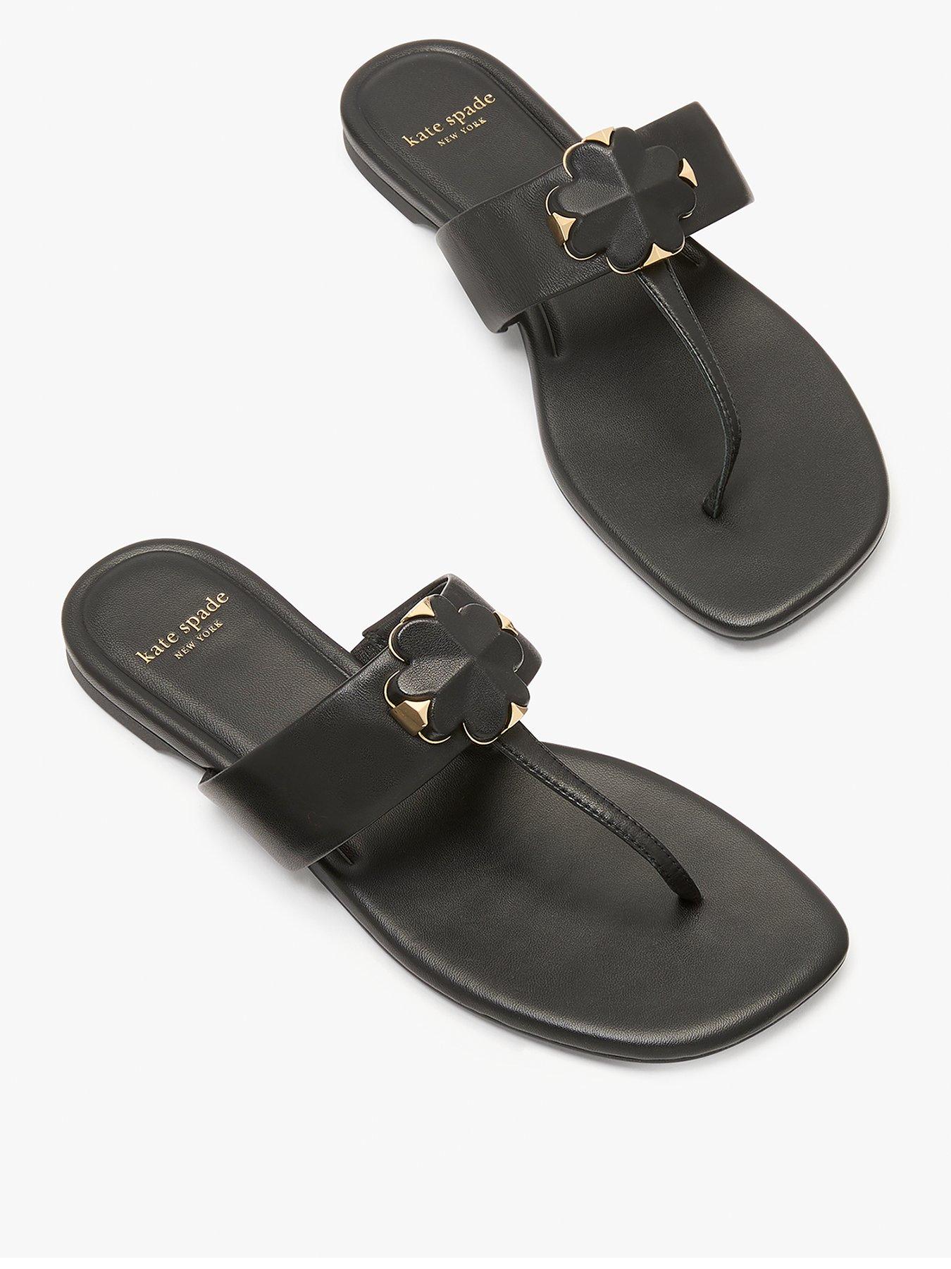 Image 1 of 4 of Kate Spade New York Flower Thong Sandal - Black