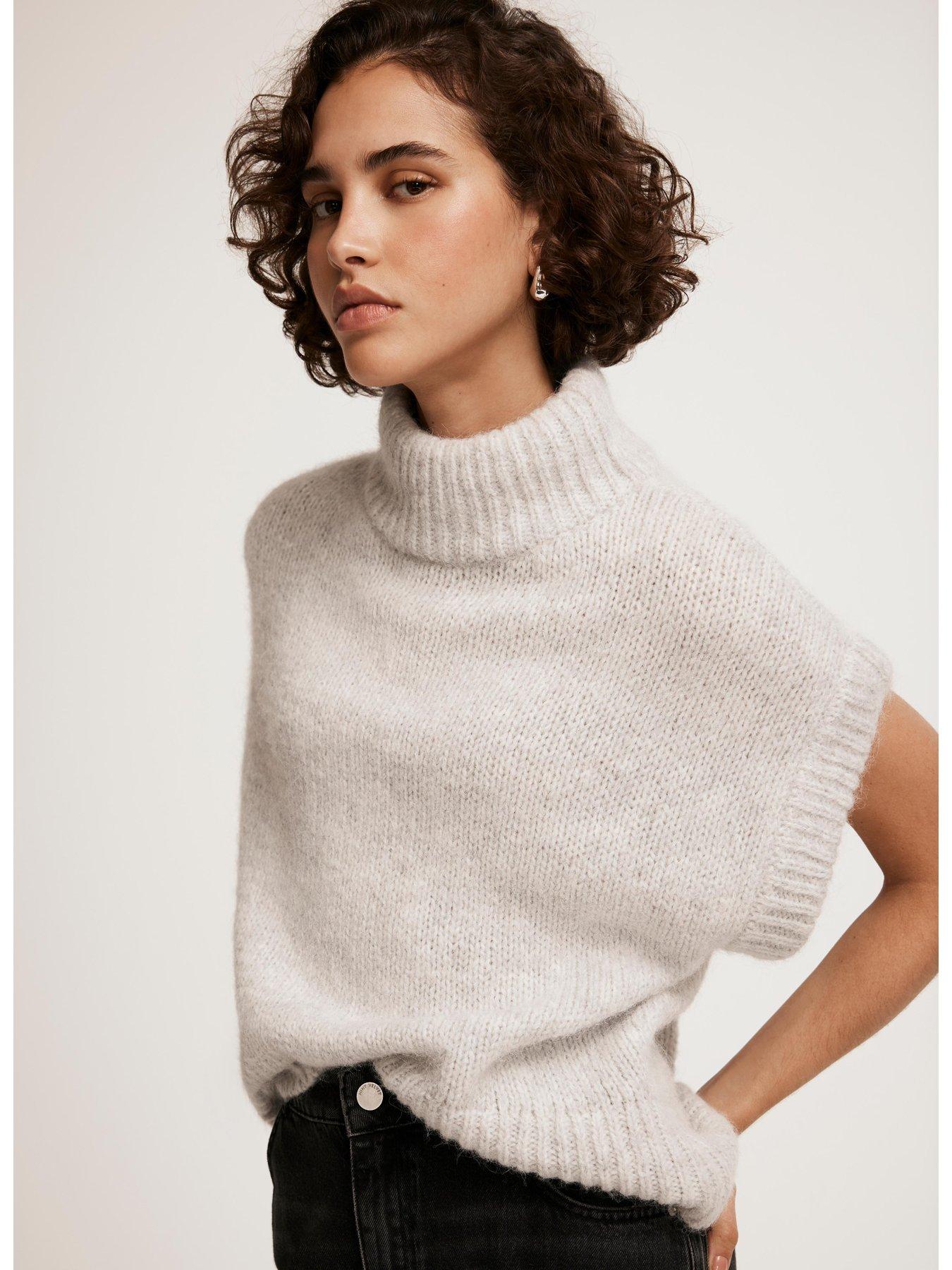 Wool Mint Velvet Funnel Neck Sweatshirt Mint Velvet Wool Blend