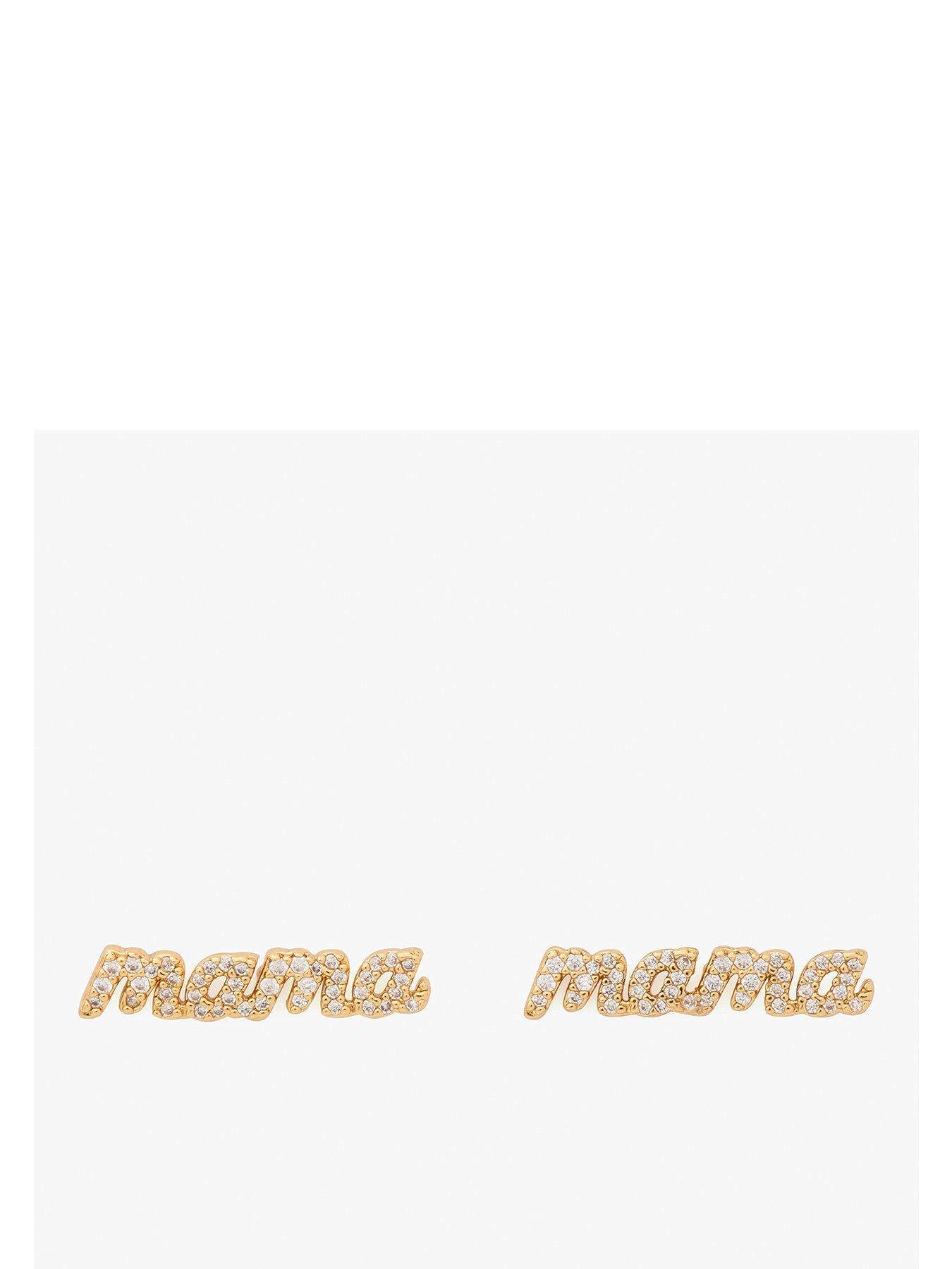 undefined Mama Said Stud Earrings - Gold