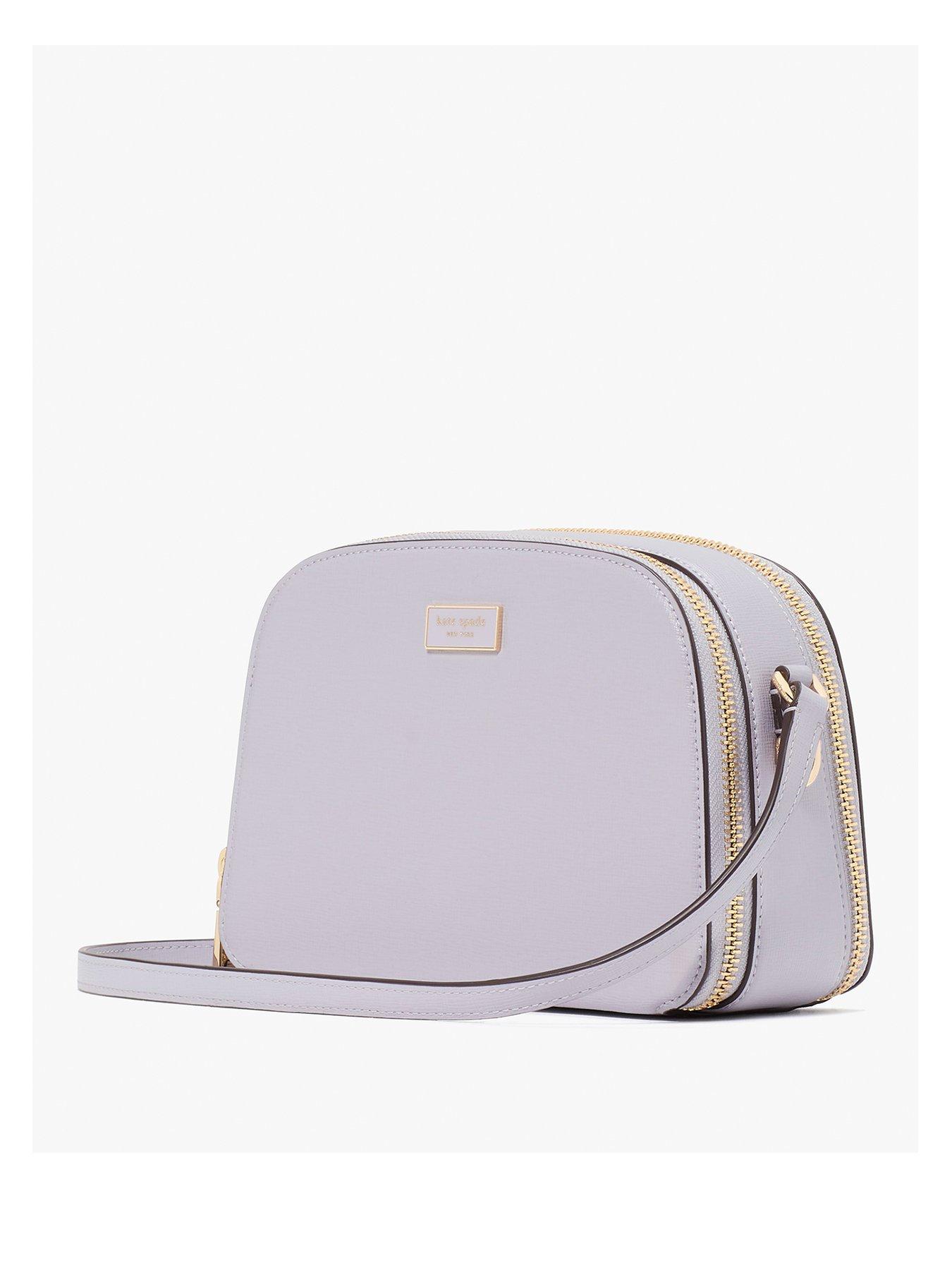Image 3 of 5 of Kate Spade New York Serena Saffiano Leather Double Zip Dome Crossbody Bag - Light Purple