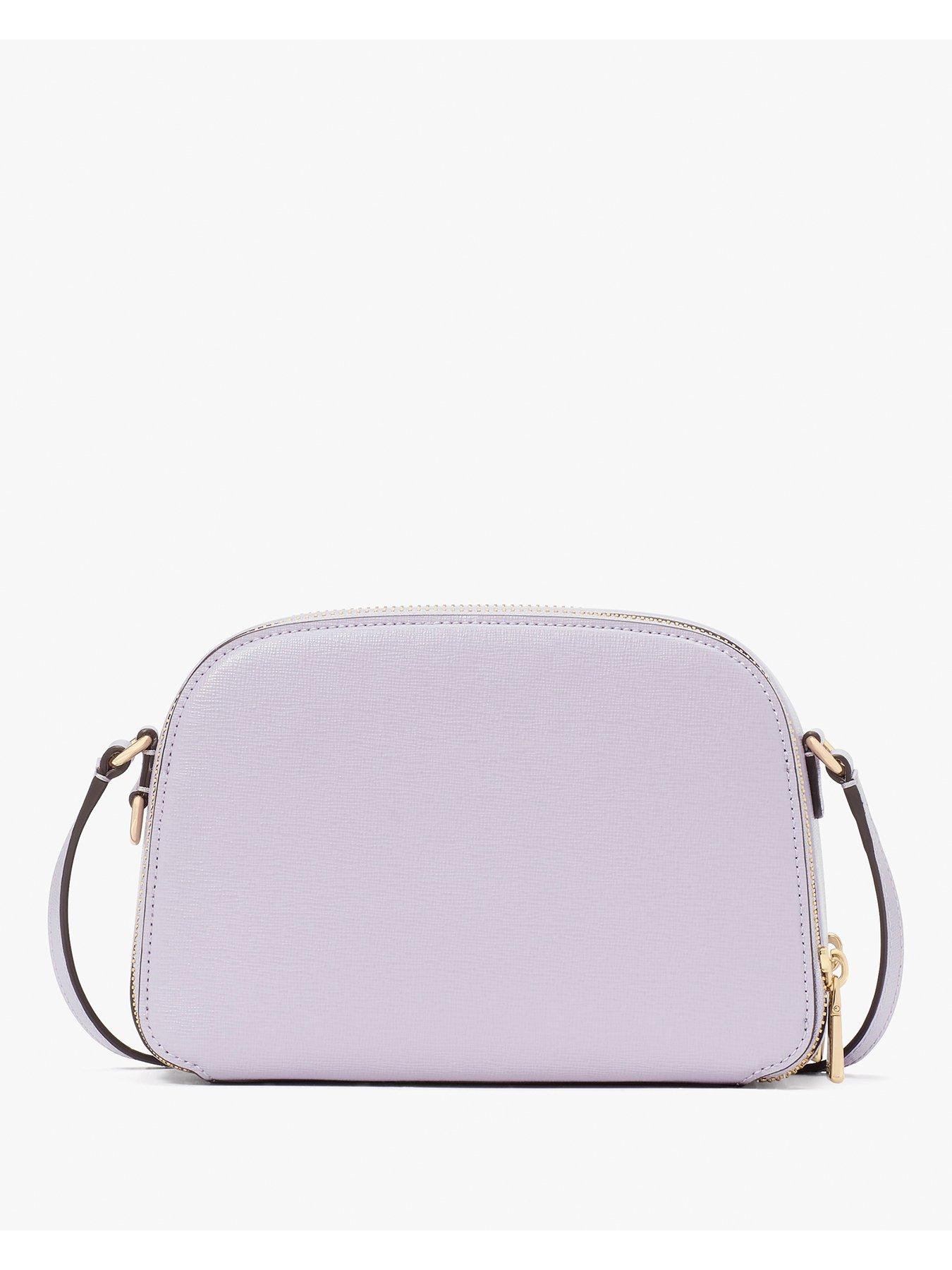 Image 4 of 5 of Kate Spade New York Serena Saffiano Leather Double Zip Dome Crossbody Bag - Light Purple