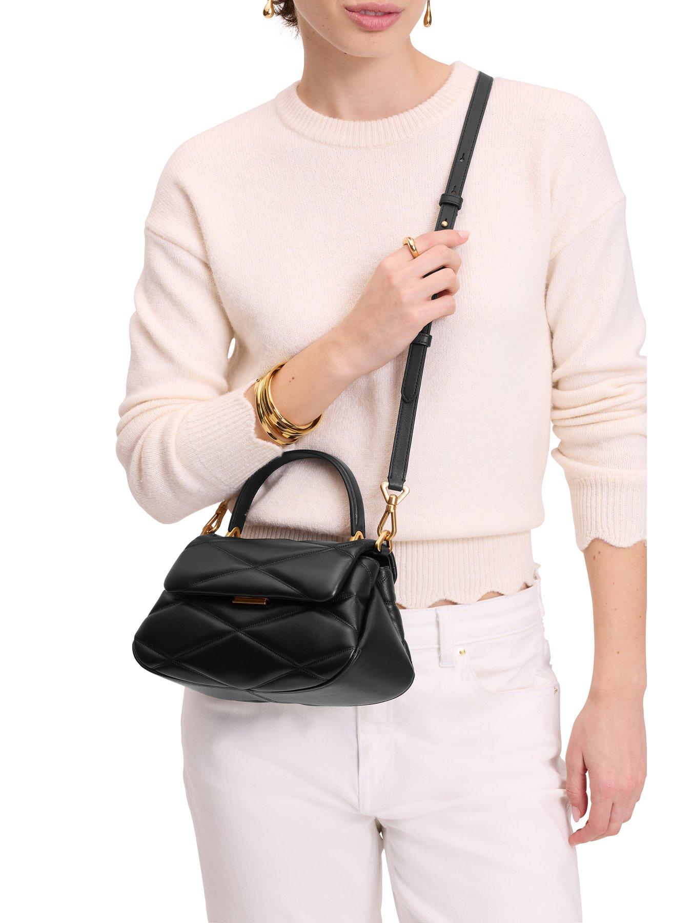 Image 2 of 3 of Kate Spade New York Grace Quilted Leather Small Top Handle Bag - Black