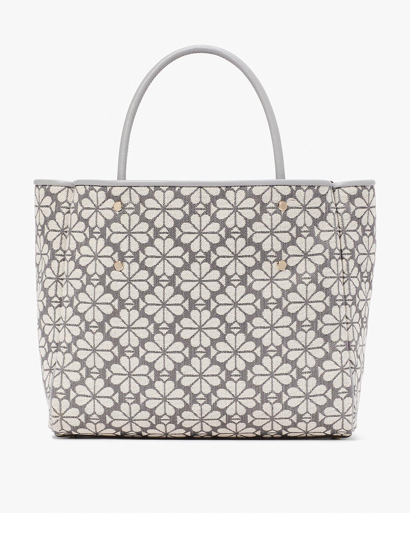 Image 2 of 4 of Kate Spade New York Flower Jacquard Medium Everything Tote Bag - Light Grey