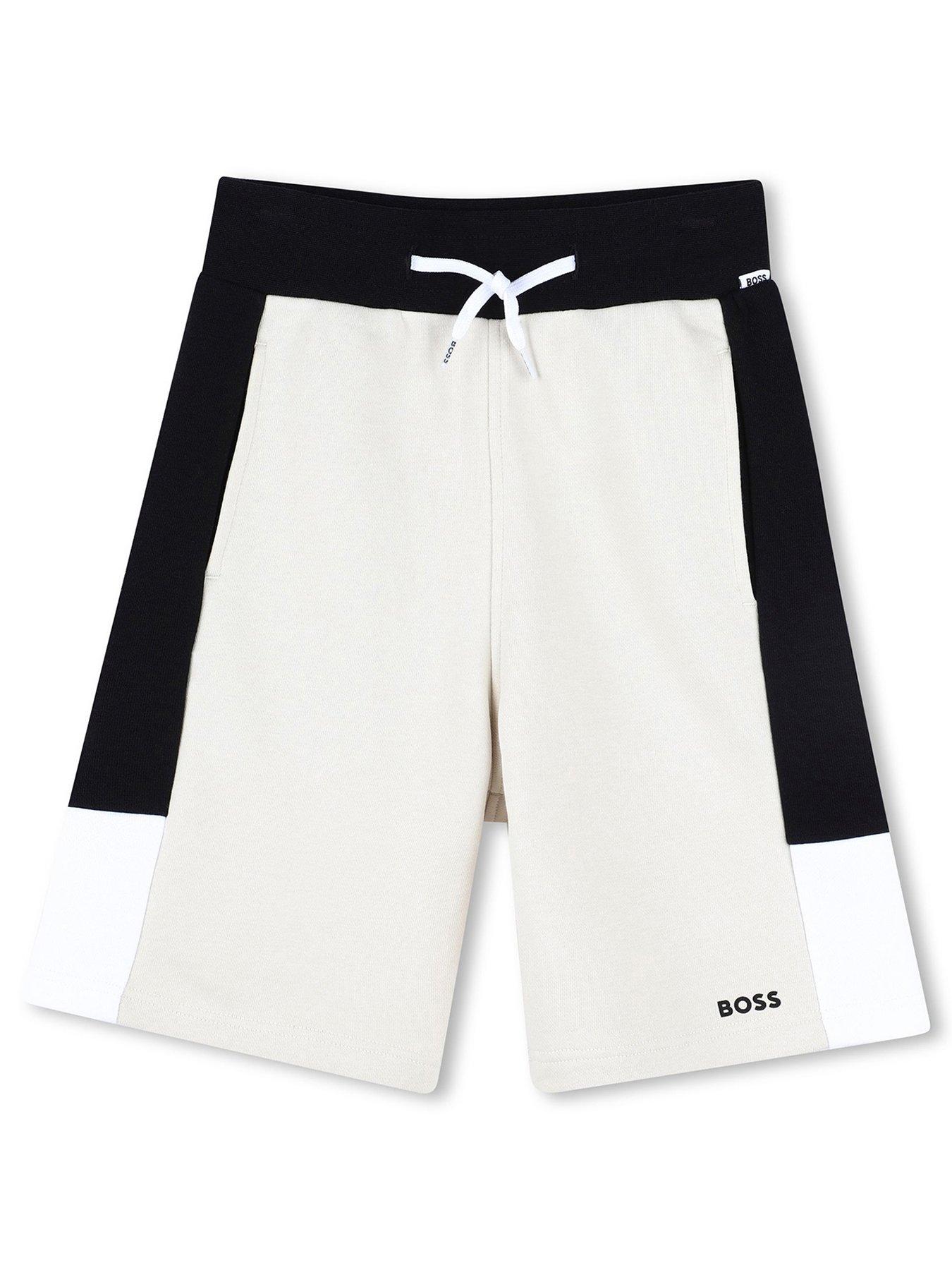 BOSS Boys Colour Block Jog Shorts - Beige