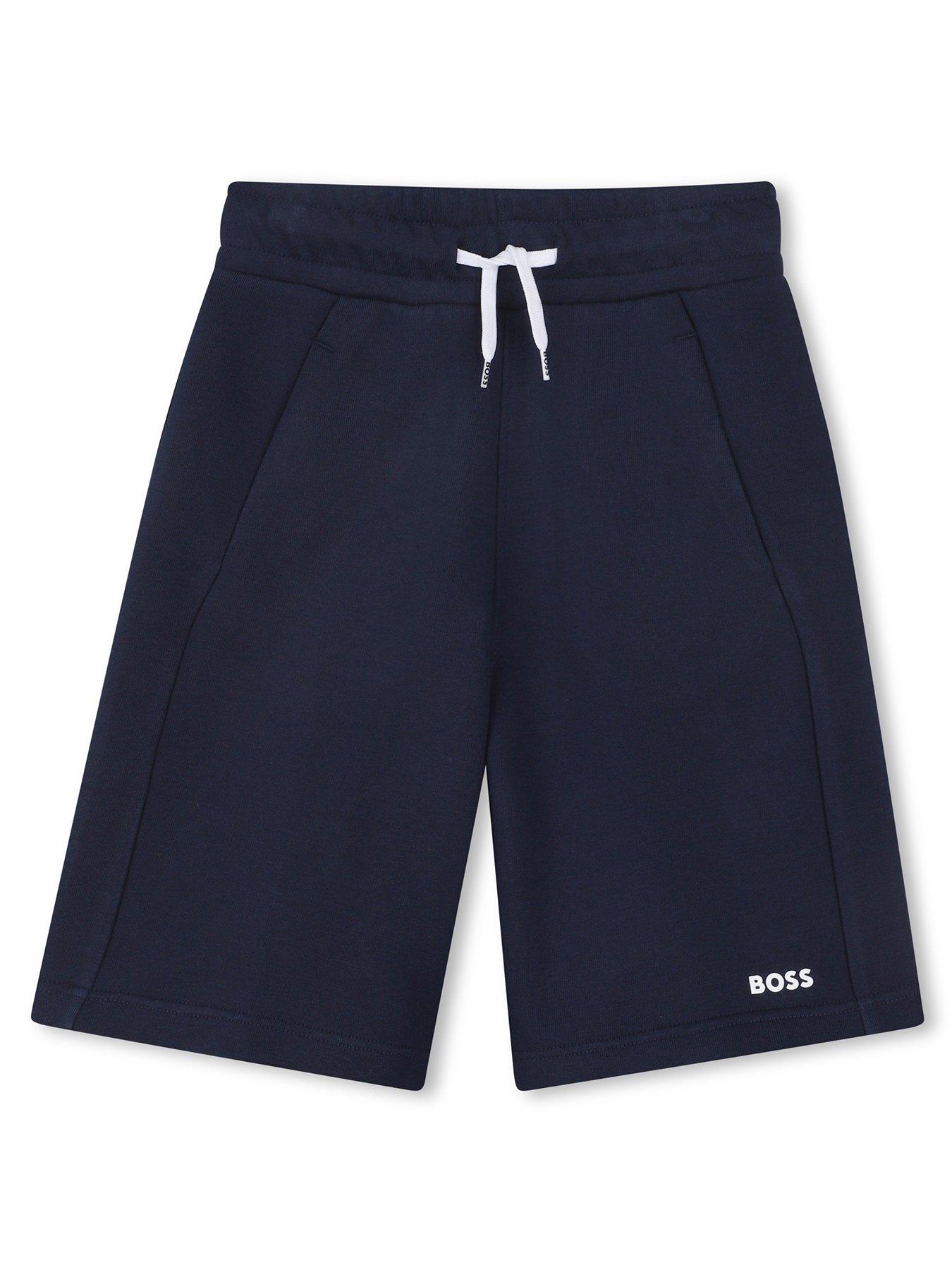 BOSS Boys Logo Jog Shorts, Navy, Size 5 Years
