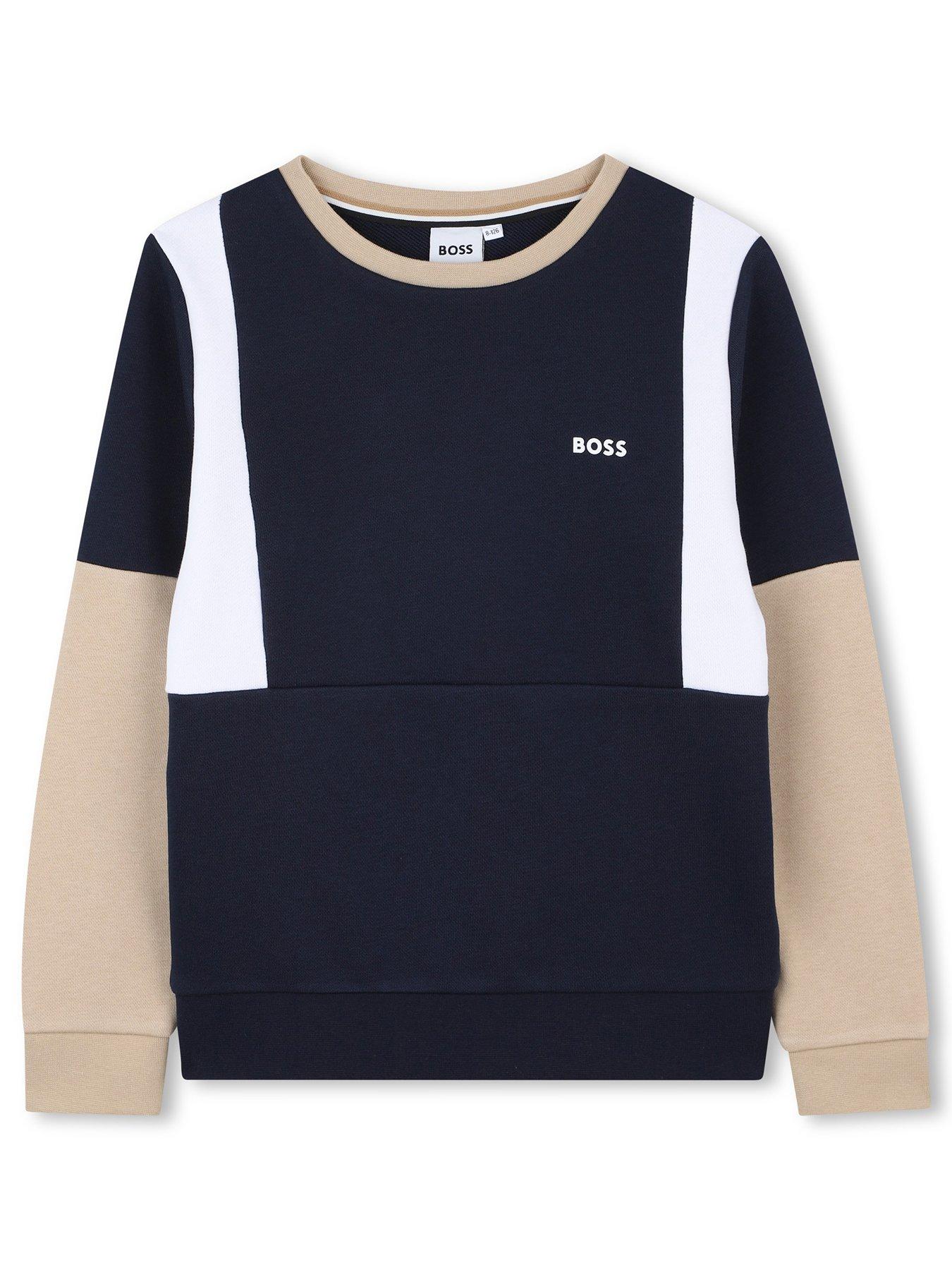 undefined Boys Colour Block Sweatshirt - Navy