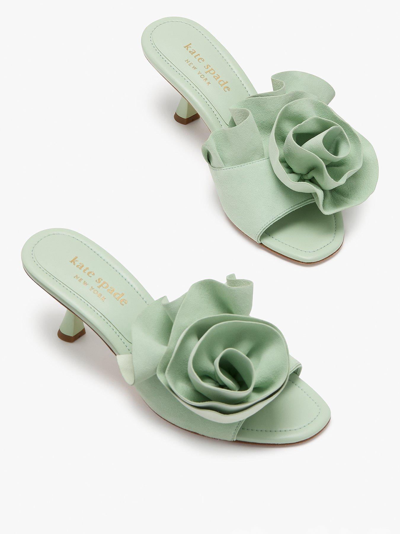 Kate Spade New York Flourish Heeled Sandals - Light Green