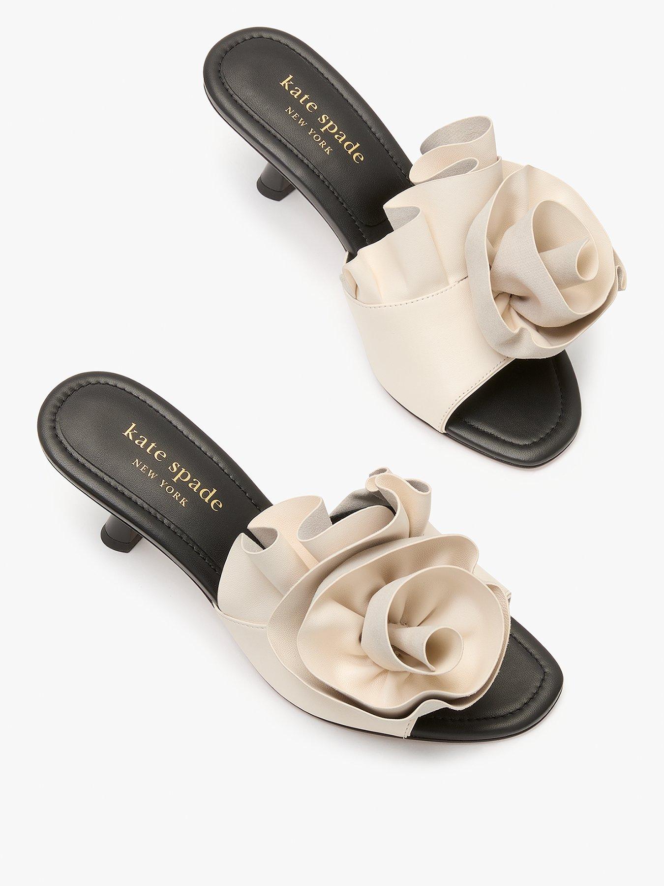 Image 1 of 4 of Kate Spade New York Flourish Heeled Sandal - Black