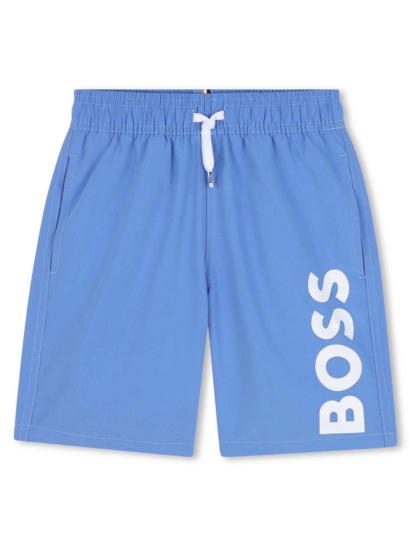 undefined Boys Logo Swim Shorts - Blue