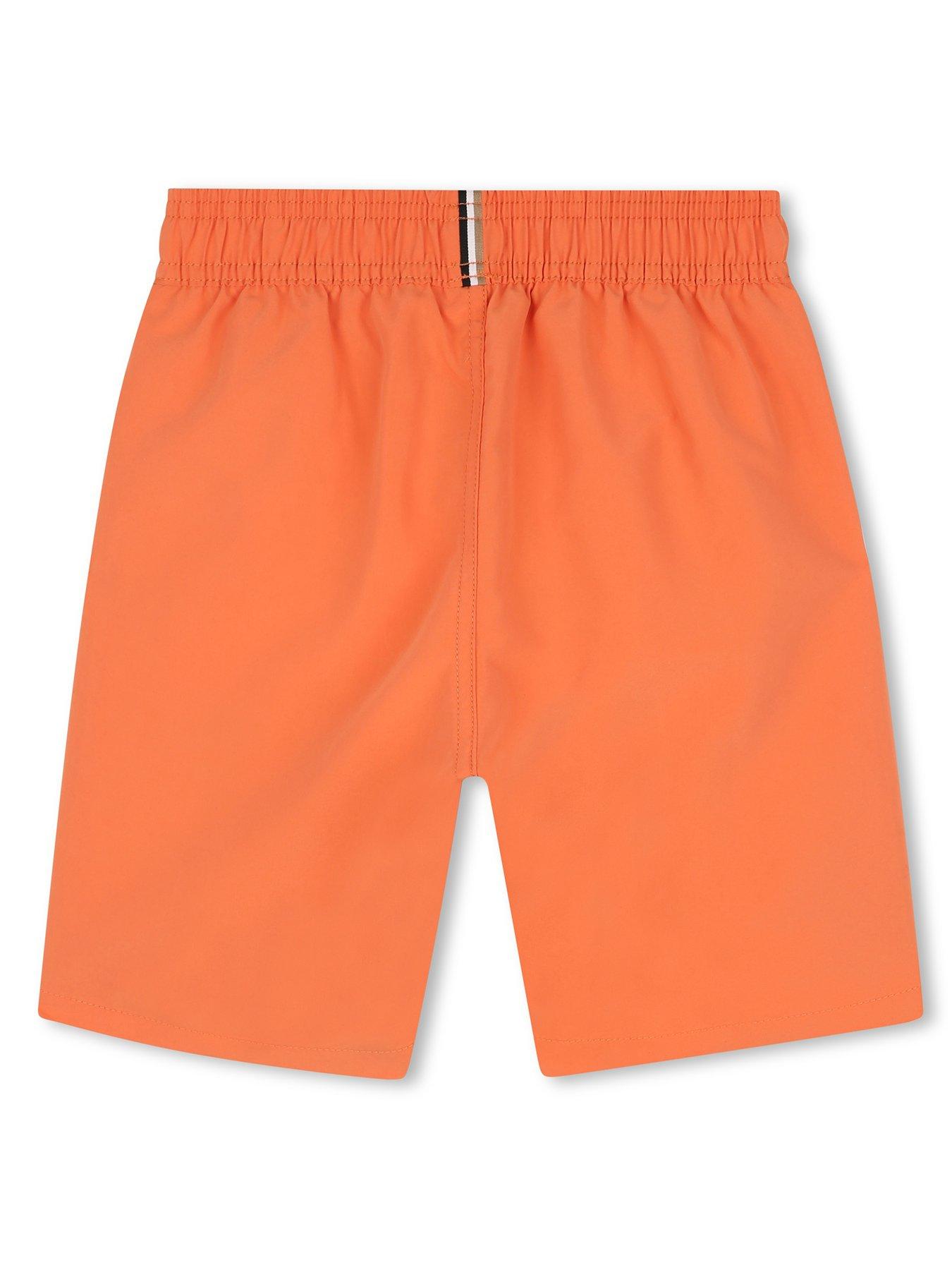 Image 2 of 2 of BOSS Boys Logo Swim Shorts - Red