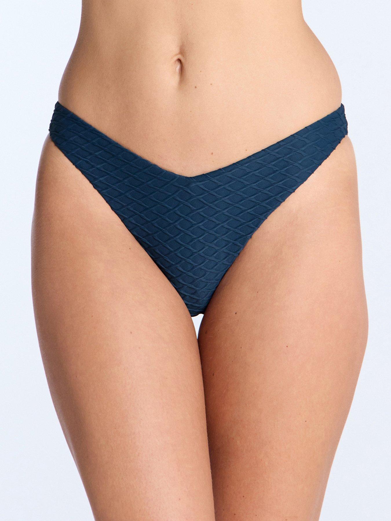 undefined Marguerite Texture Brazilian Brief - Navy