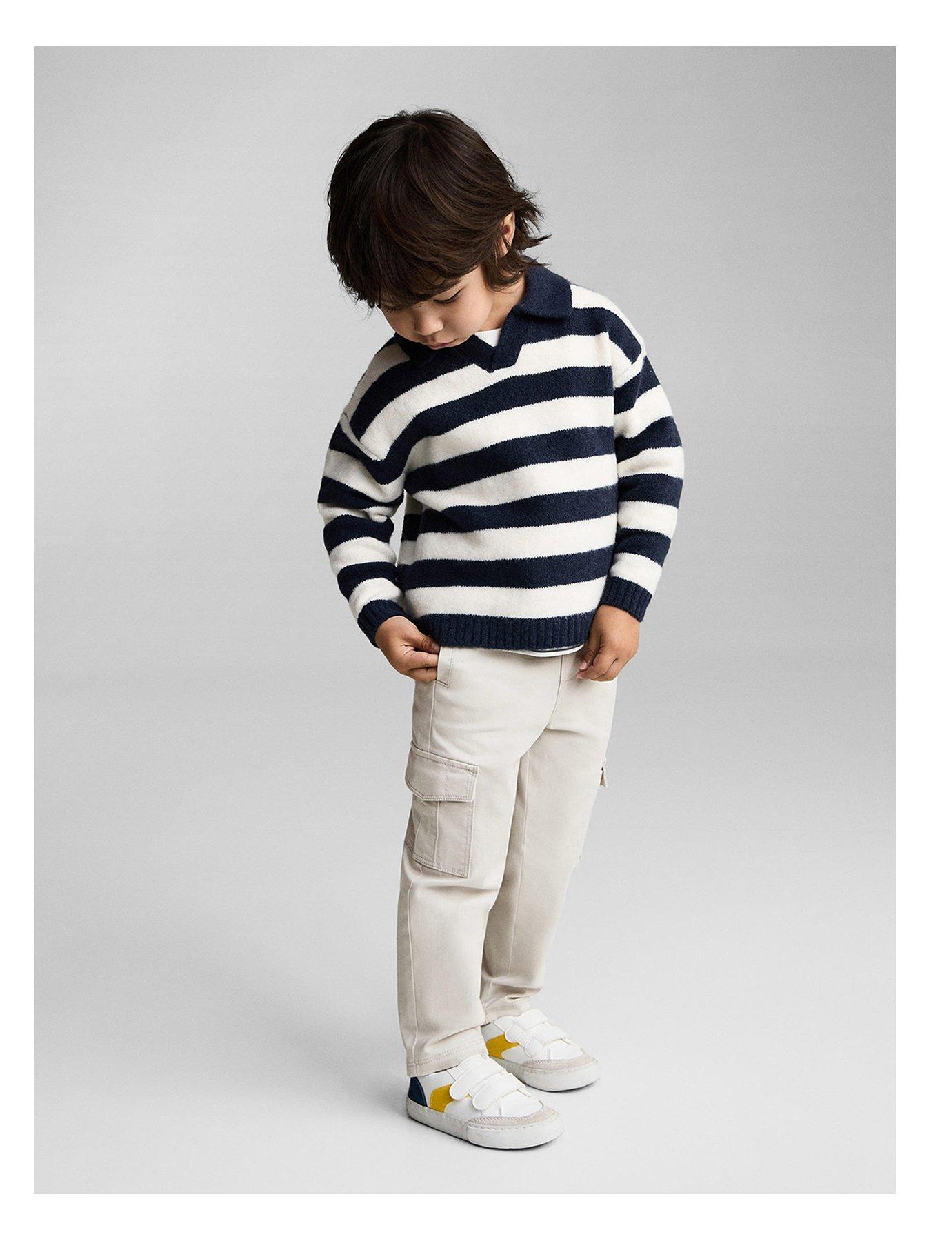 undefined Younger Boys Cargo Trousers - Light Grey