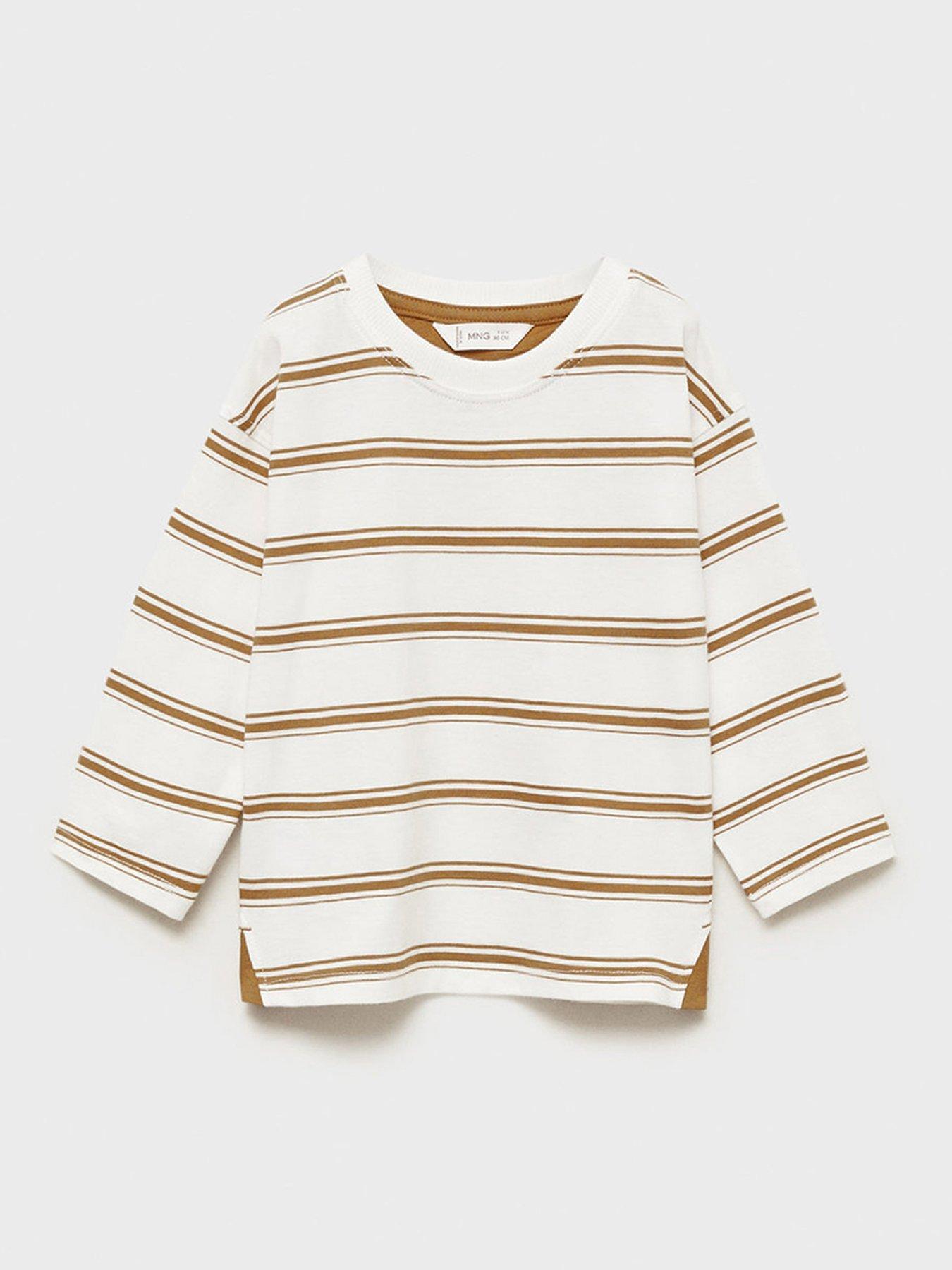 undefined Younger Boys Stripe Long Sleeve Tshirt - Yellow