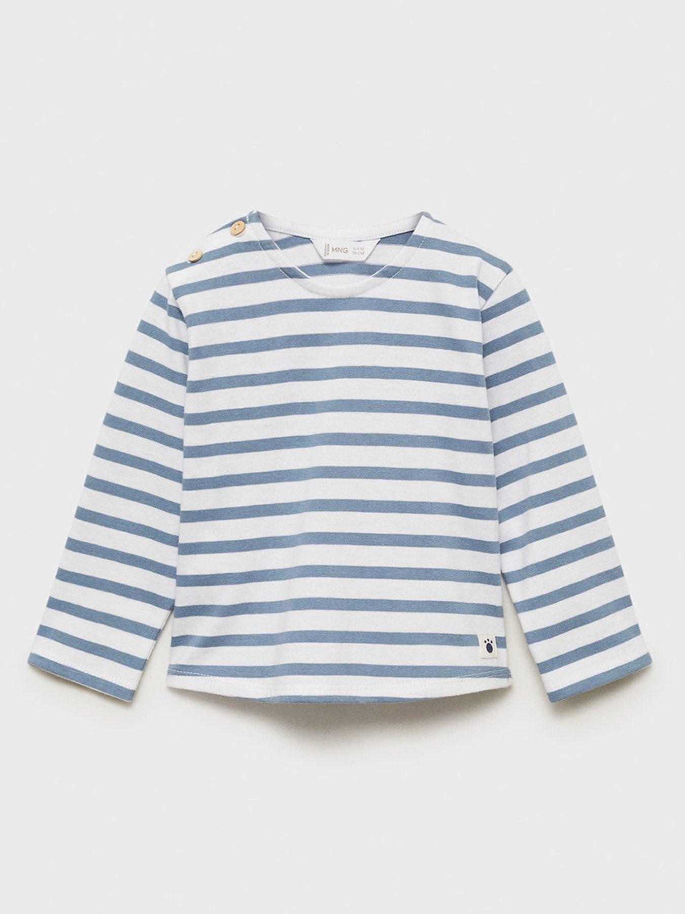 undefined Baby Boys Stripe Long Sleeve Tshirt - Blue