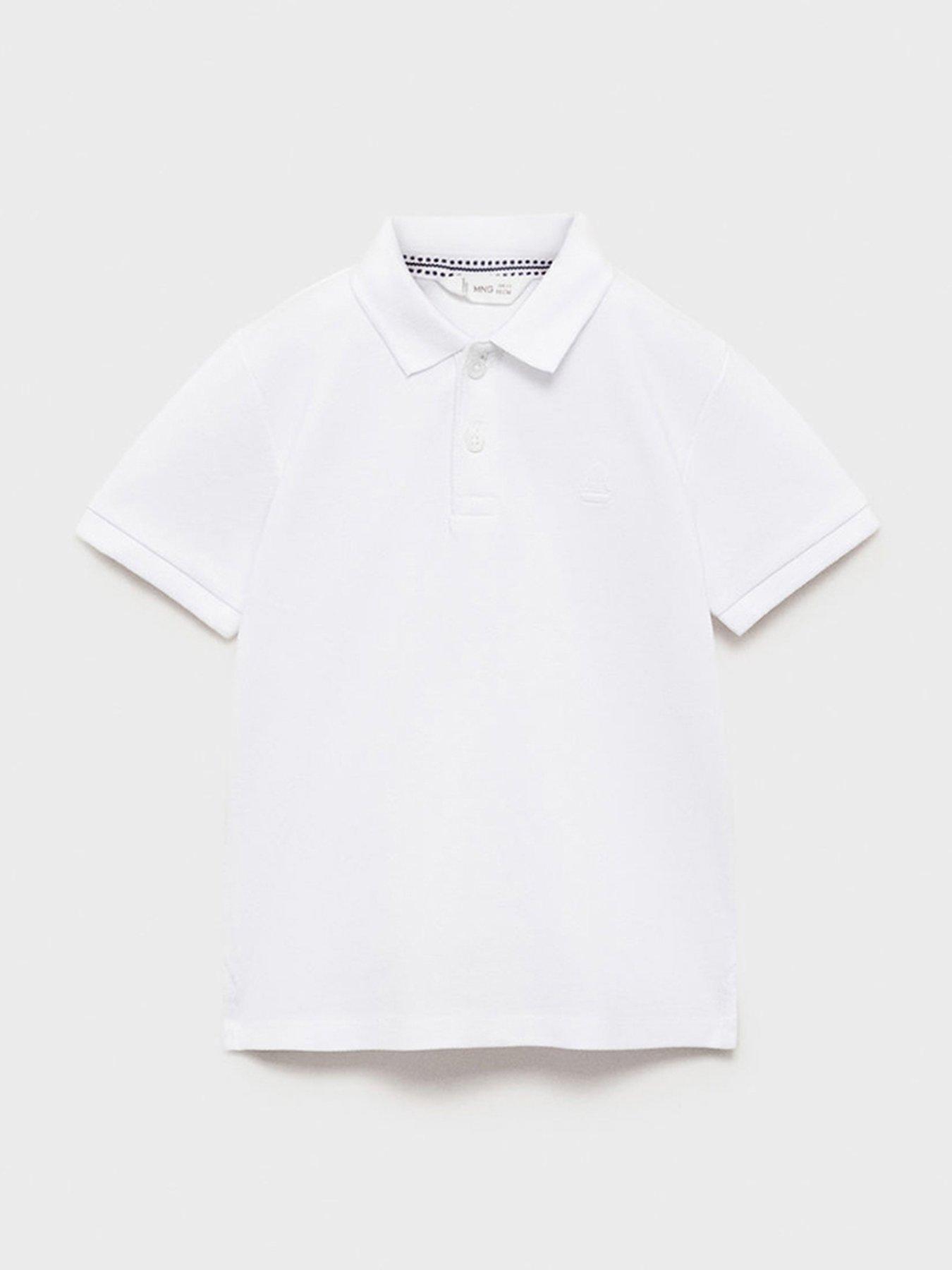 undefined Younger Boys Short Sleeve Polo Shirt - Light Cream