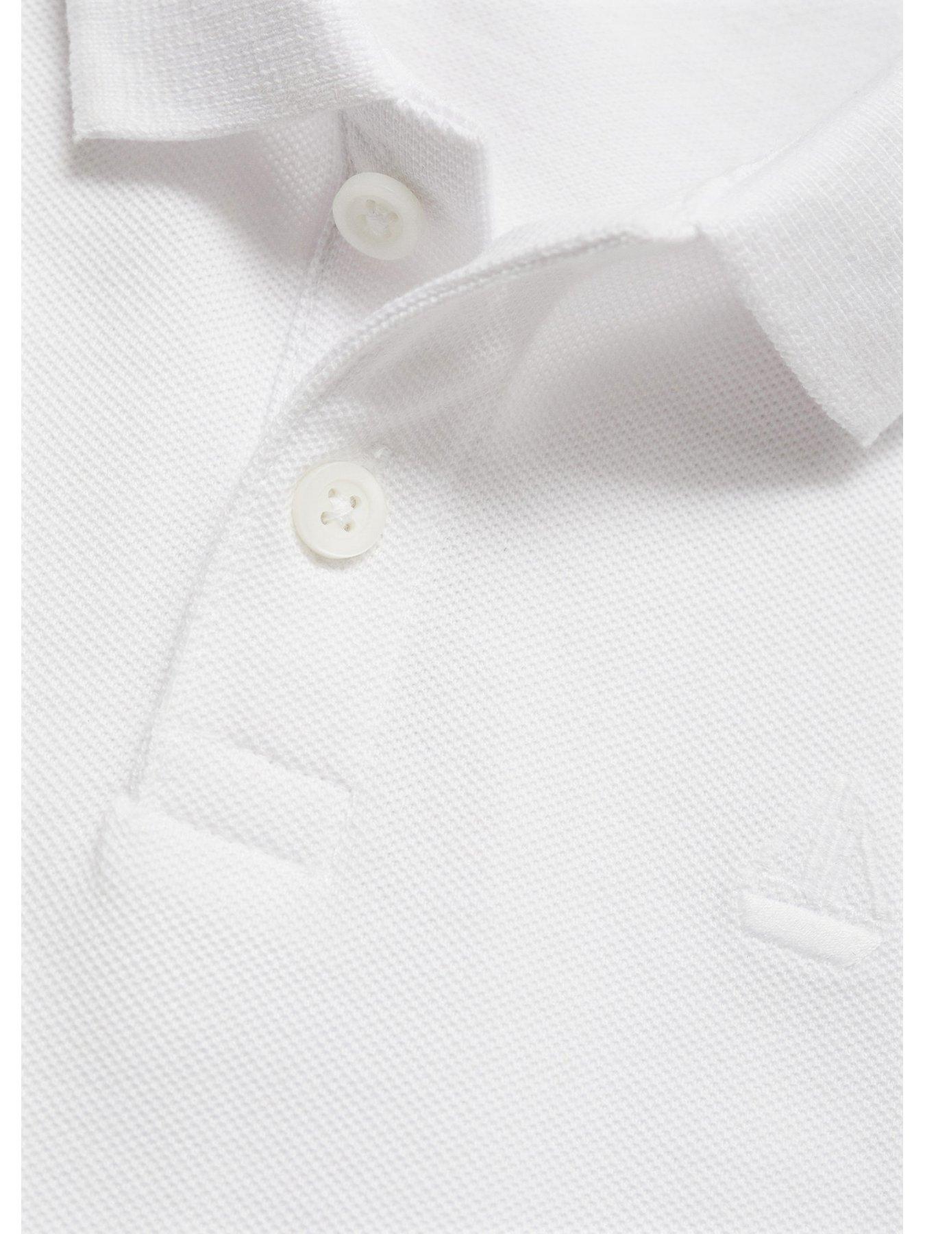 Image 4 of 4 of Mango Younger Boys Short Sleeve Polo Shirt - Light Cream
