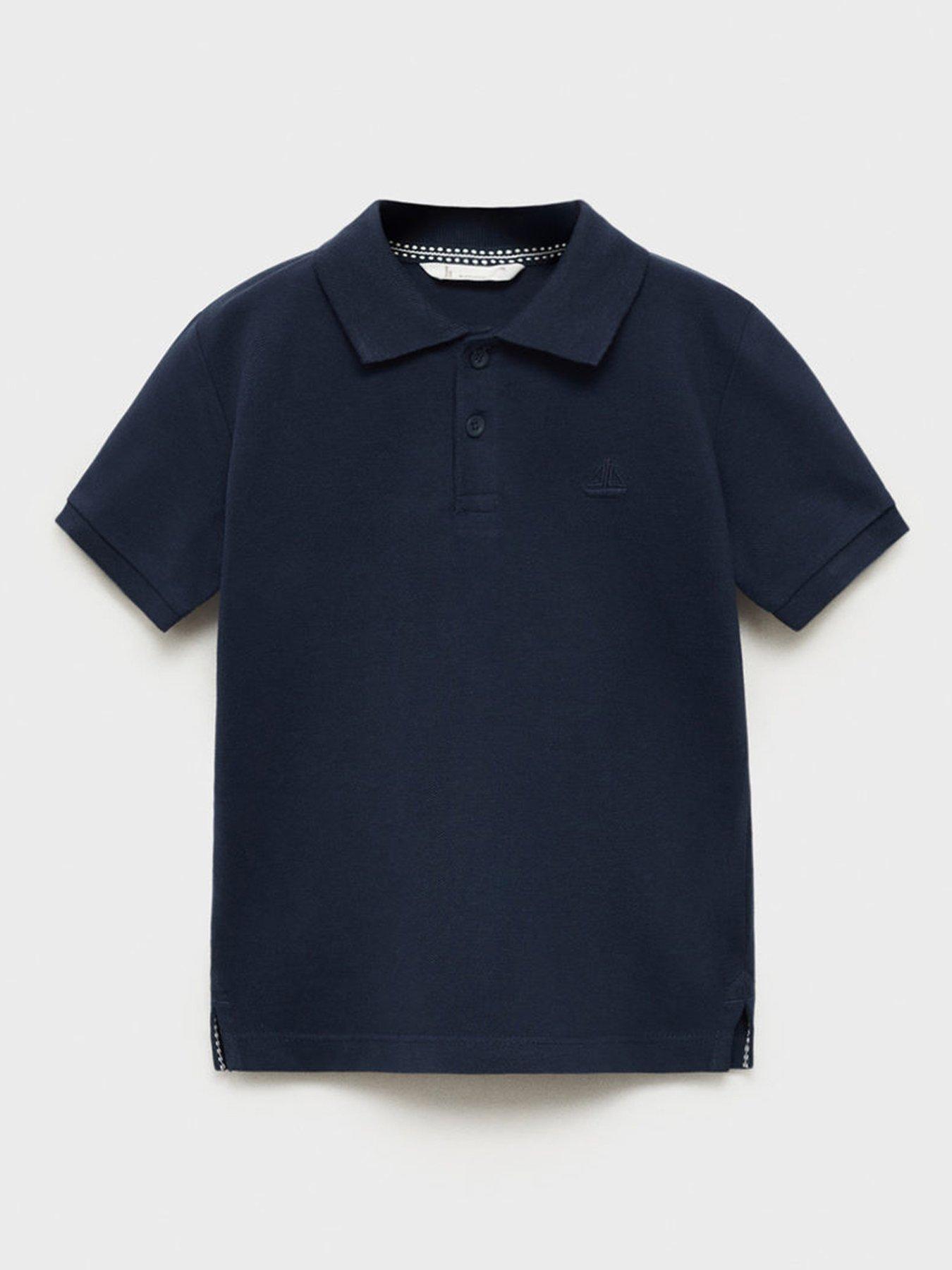 undefined Younger Boys Short Sleeve Polo Shirt - Navy