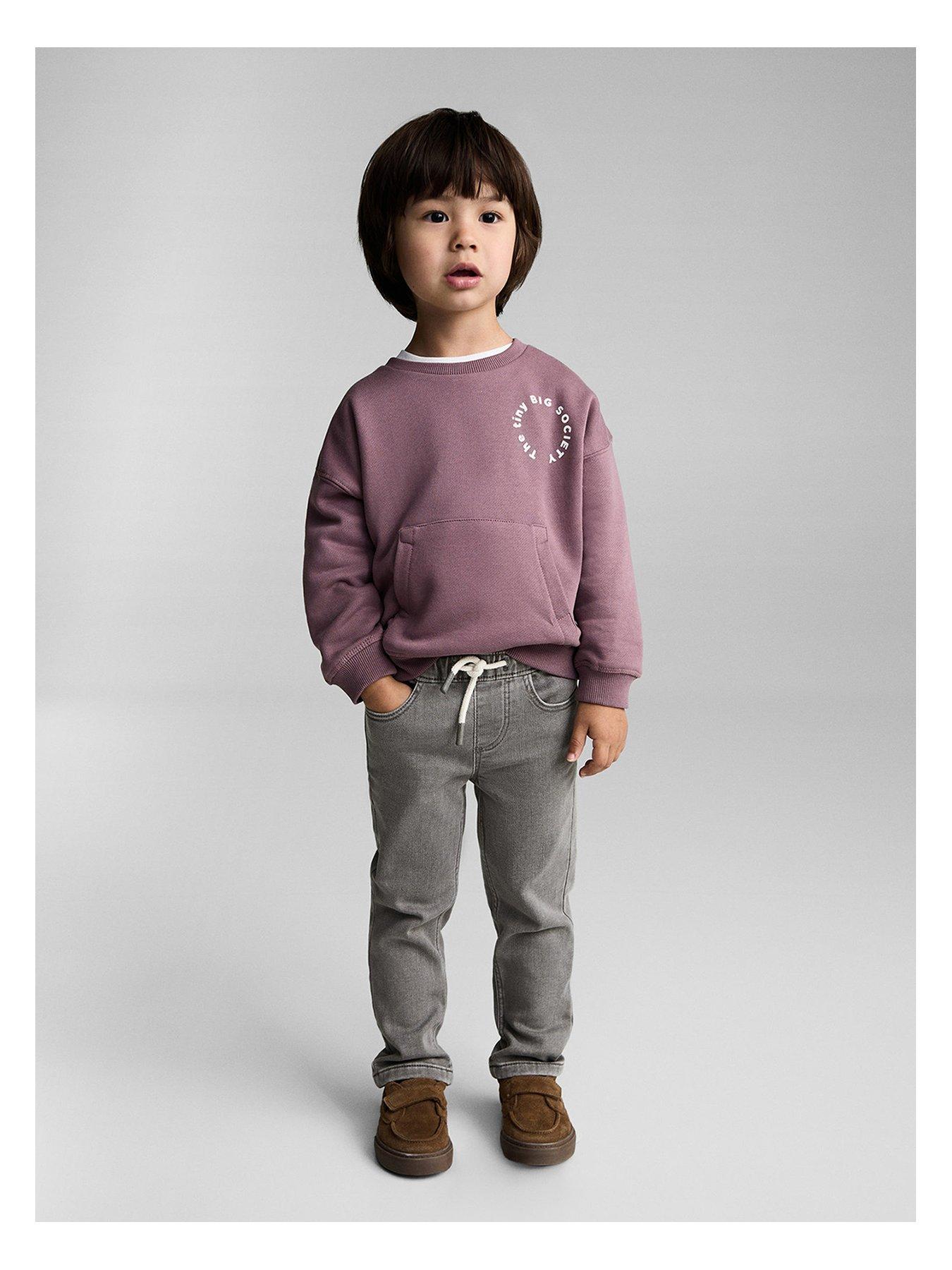 undefined Younger Boys Elasticated Waist Jeans - Grey