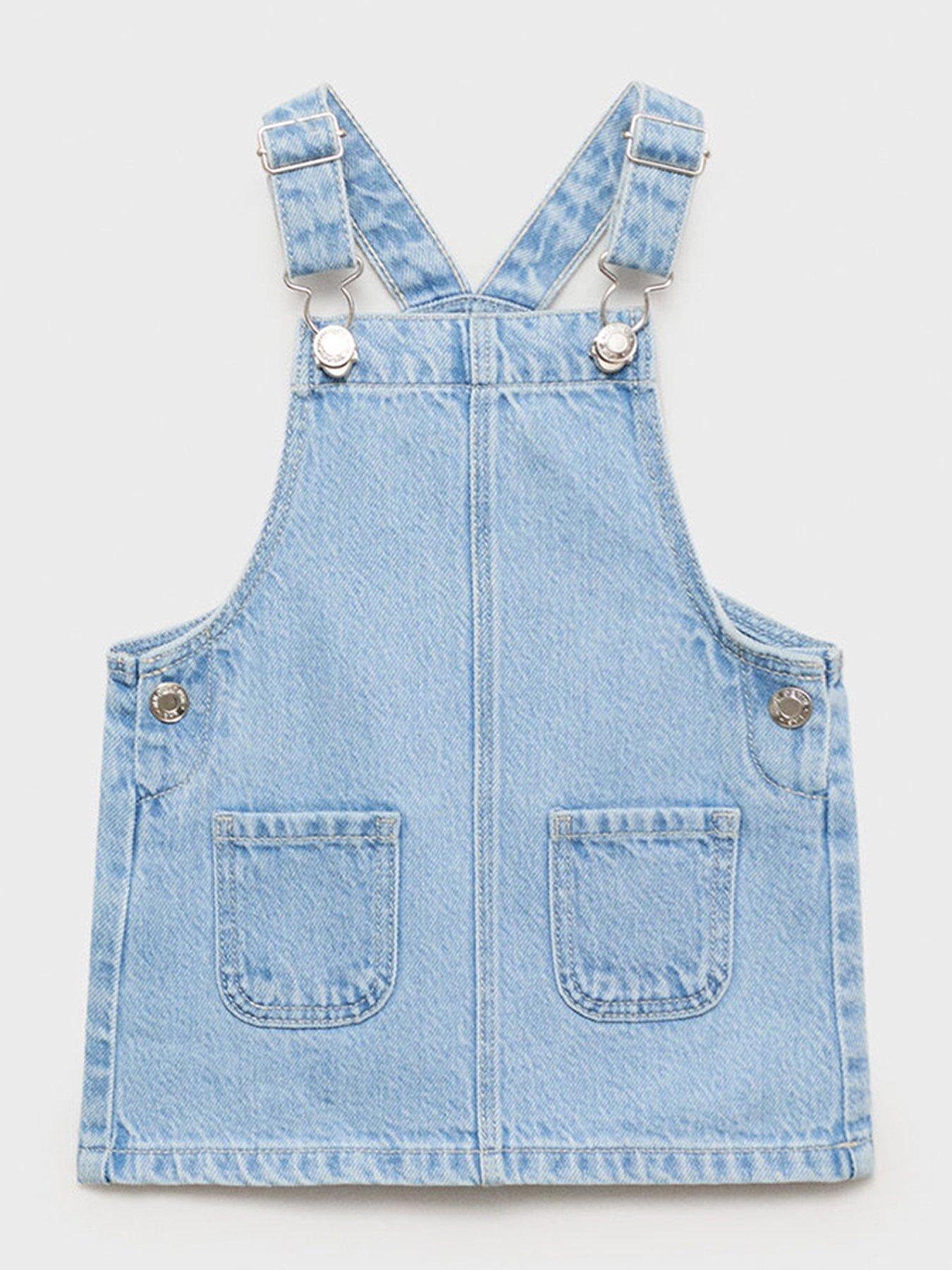 undefined Younger Girls Denim Dungaree Dress - Blue