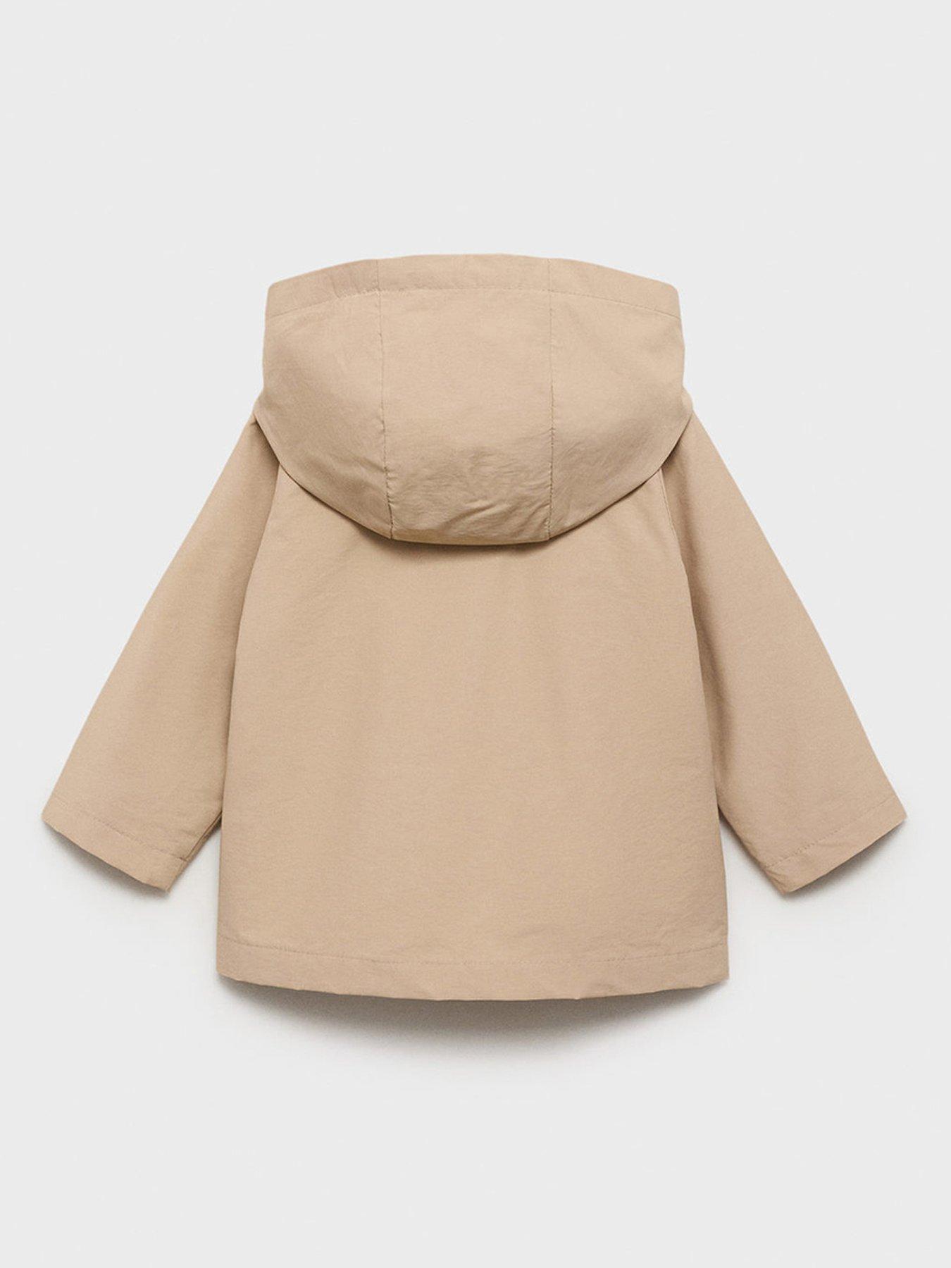 Image 2 of 4 of Mango Younger Girls Hooded Trench Coat - Beige