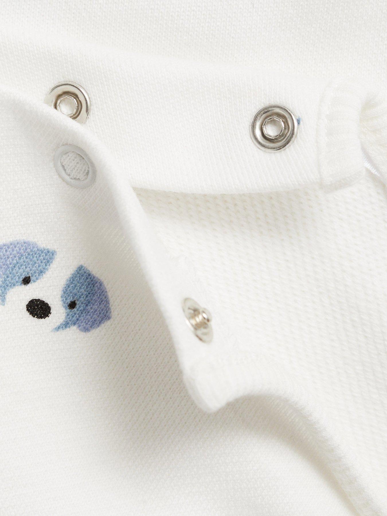 Image 3 of 4 of Mango Baby Boys Dog Print Sweat Top - White