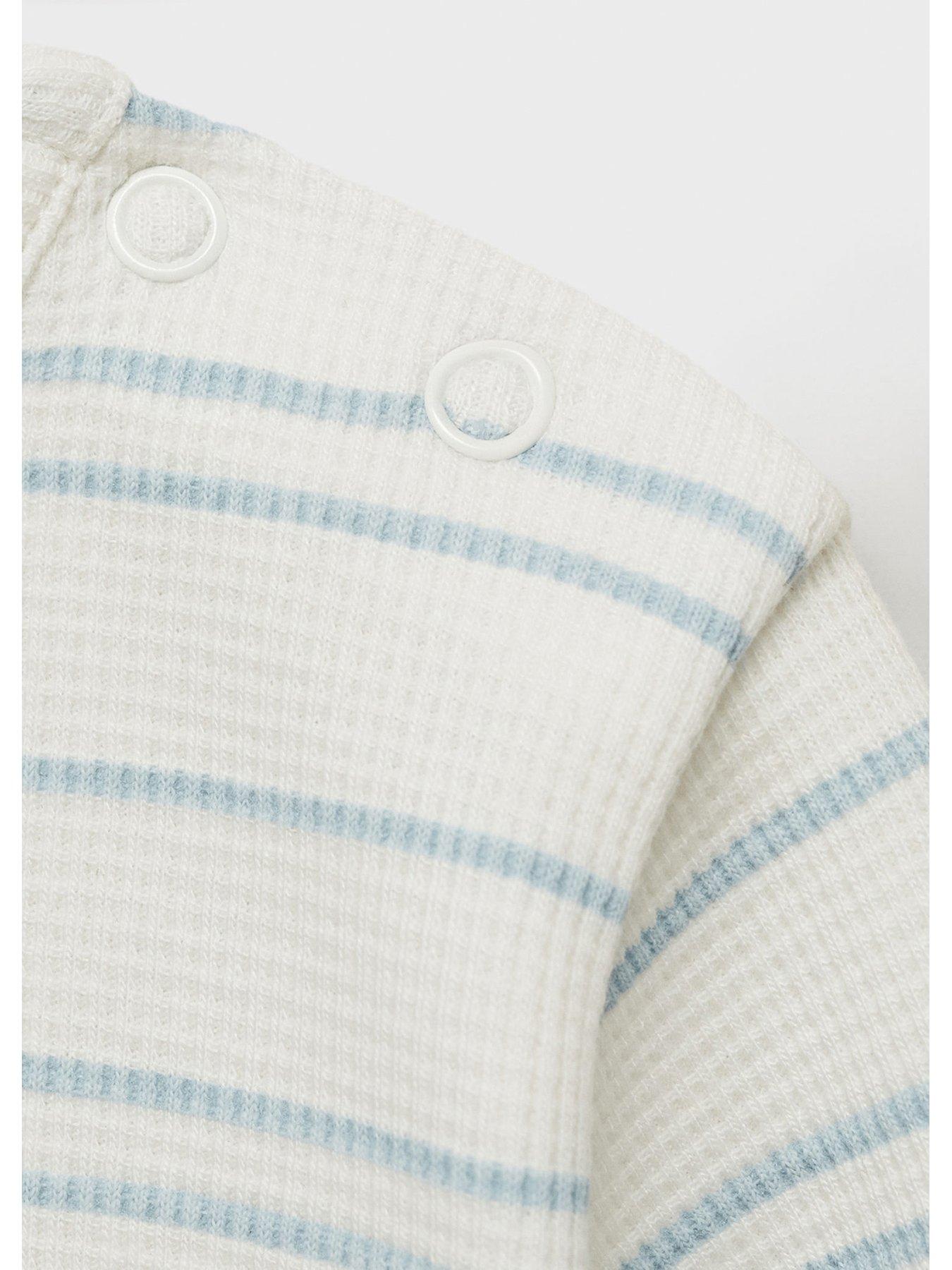 Image 4 of 4 of Mango Baby Boys Striped Long Sleeve Tshirt - Blue