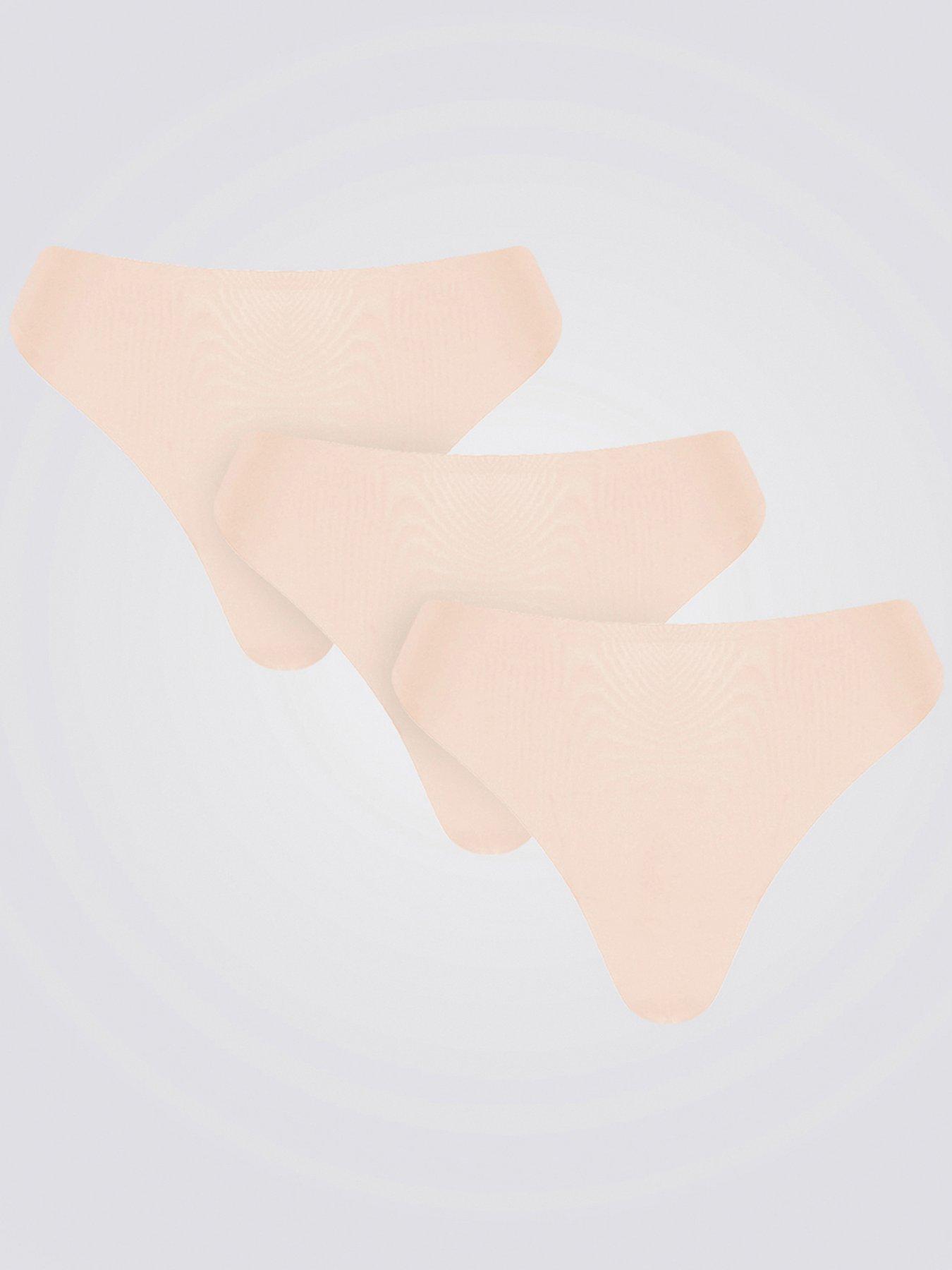 undefined Bonded 3 Pack Thongs - Nude