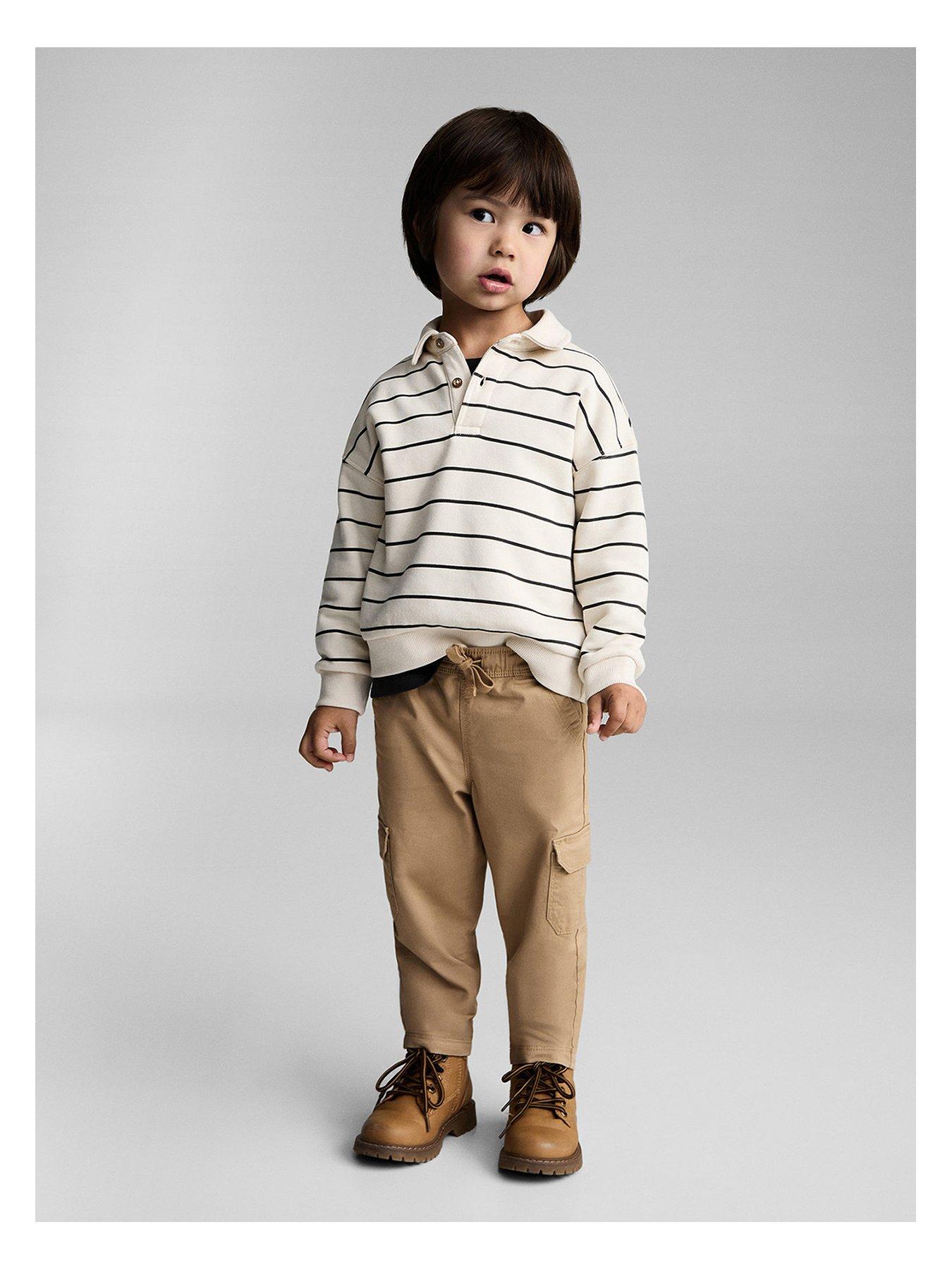 undefined Younger Boys Cargo Trousers - Beige
