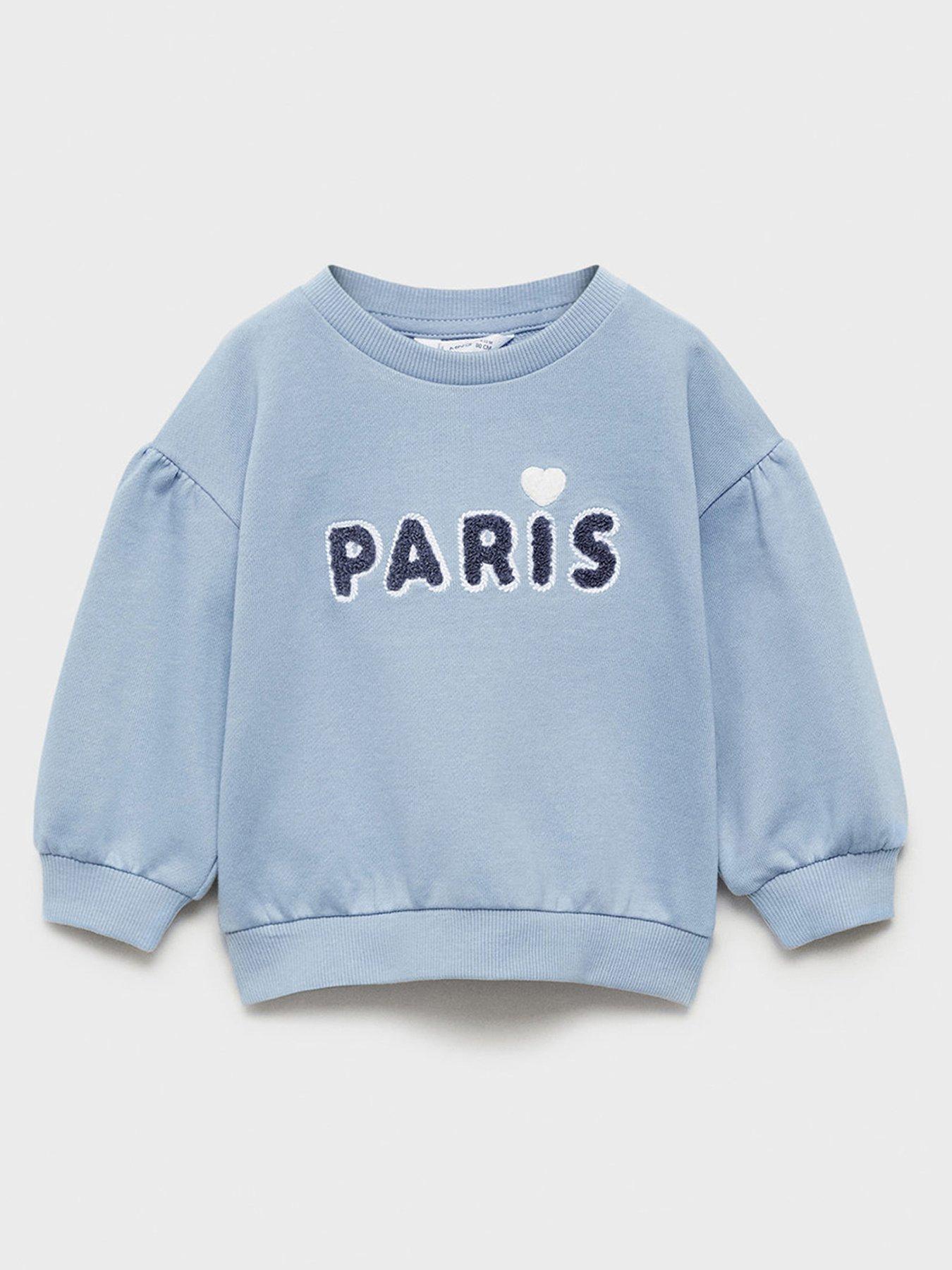 undefined Younger Girls Paris Sweat Top - Blue