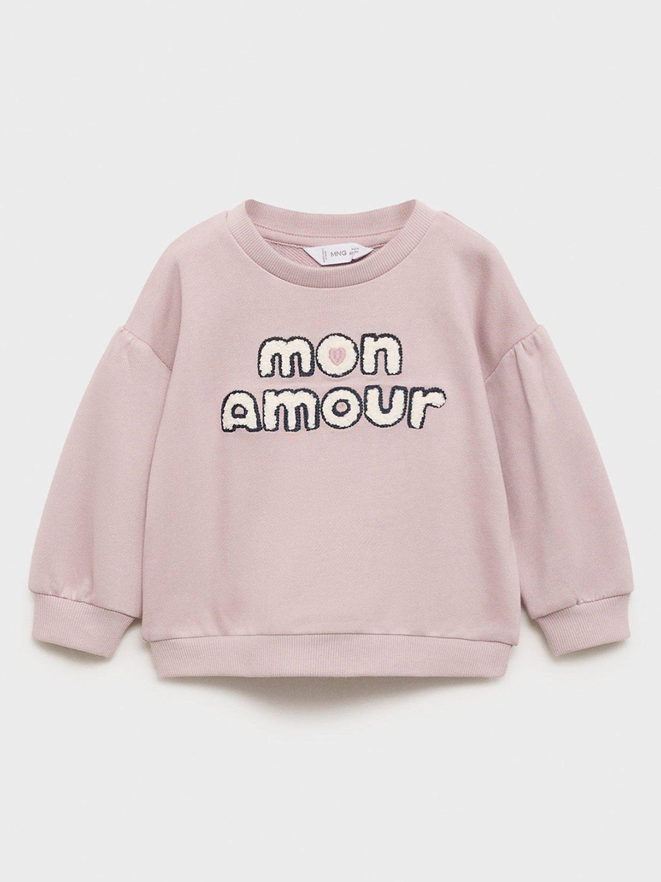 undefined Younger Girls Armour Sweat Top - Light Pink