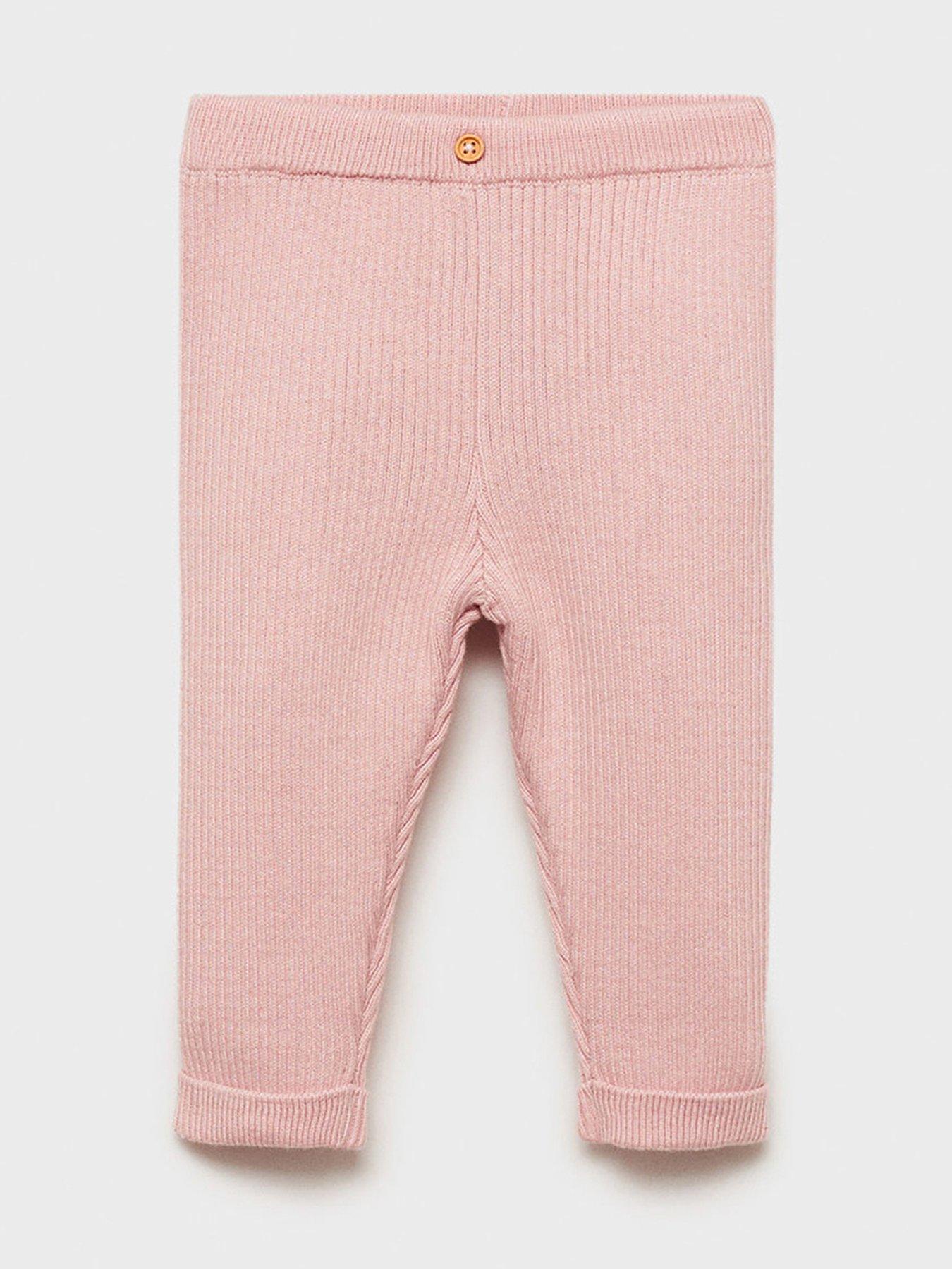 undefined Baby Girls Knitted Leggings - Pink