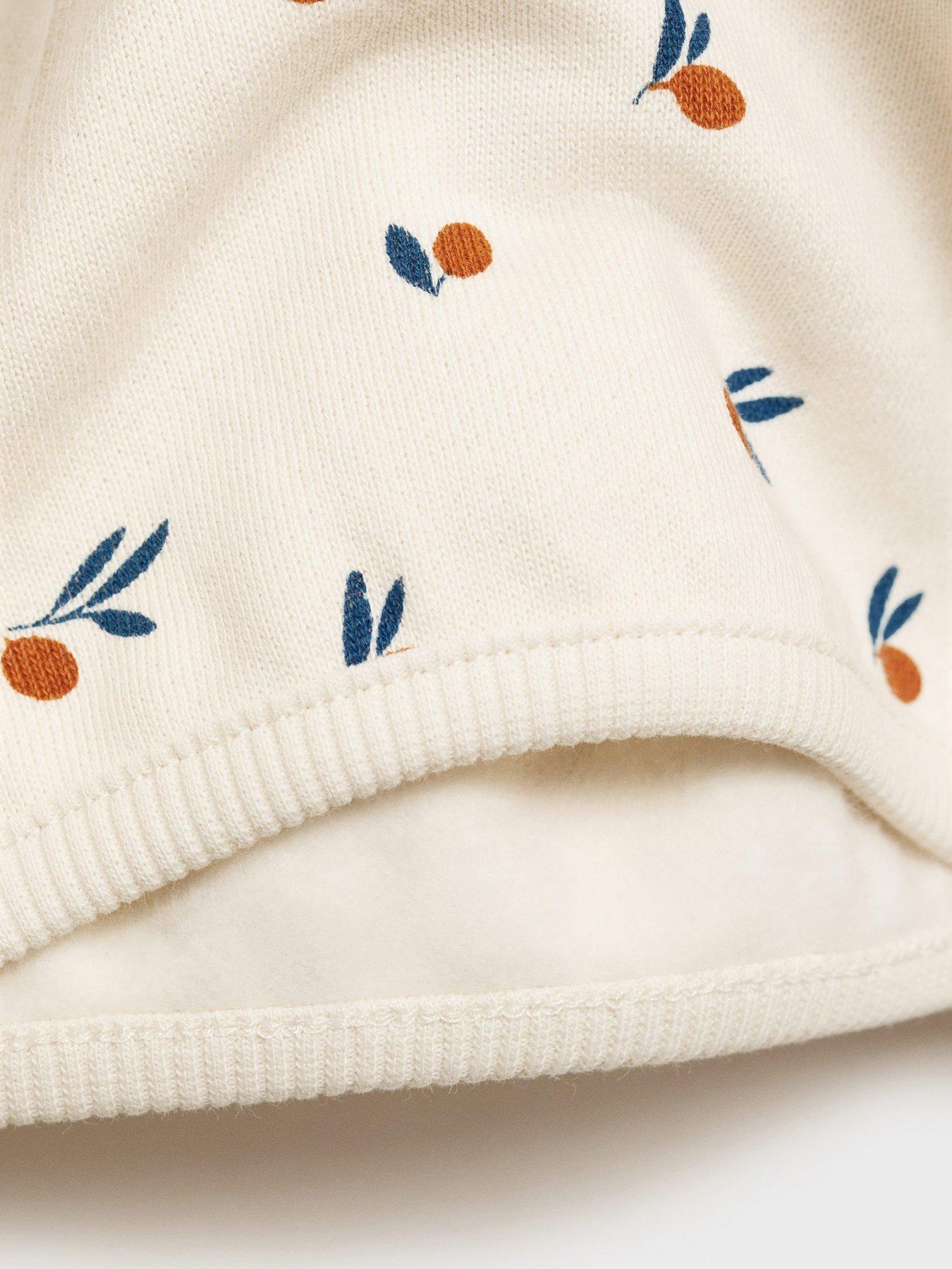 Image 4 of 4 of Mango Baby Girls Printed Sweat Top - Light Cream
