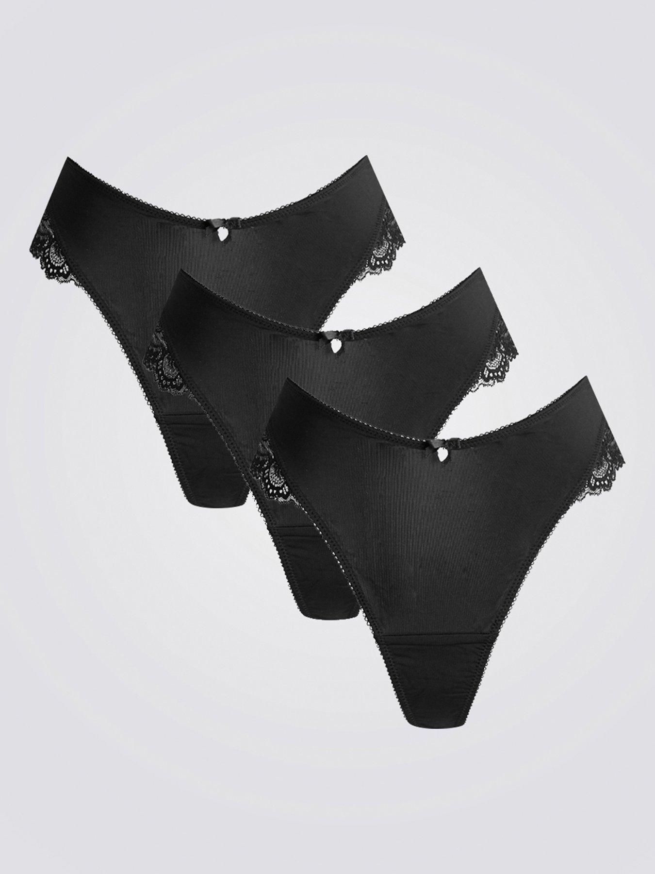 undefined Stella MF 3 Pack Thong - Black