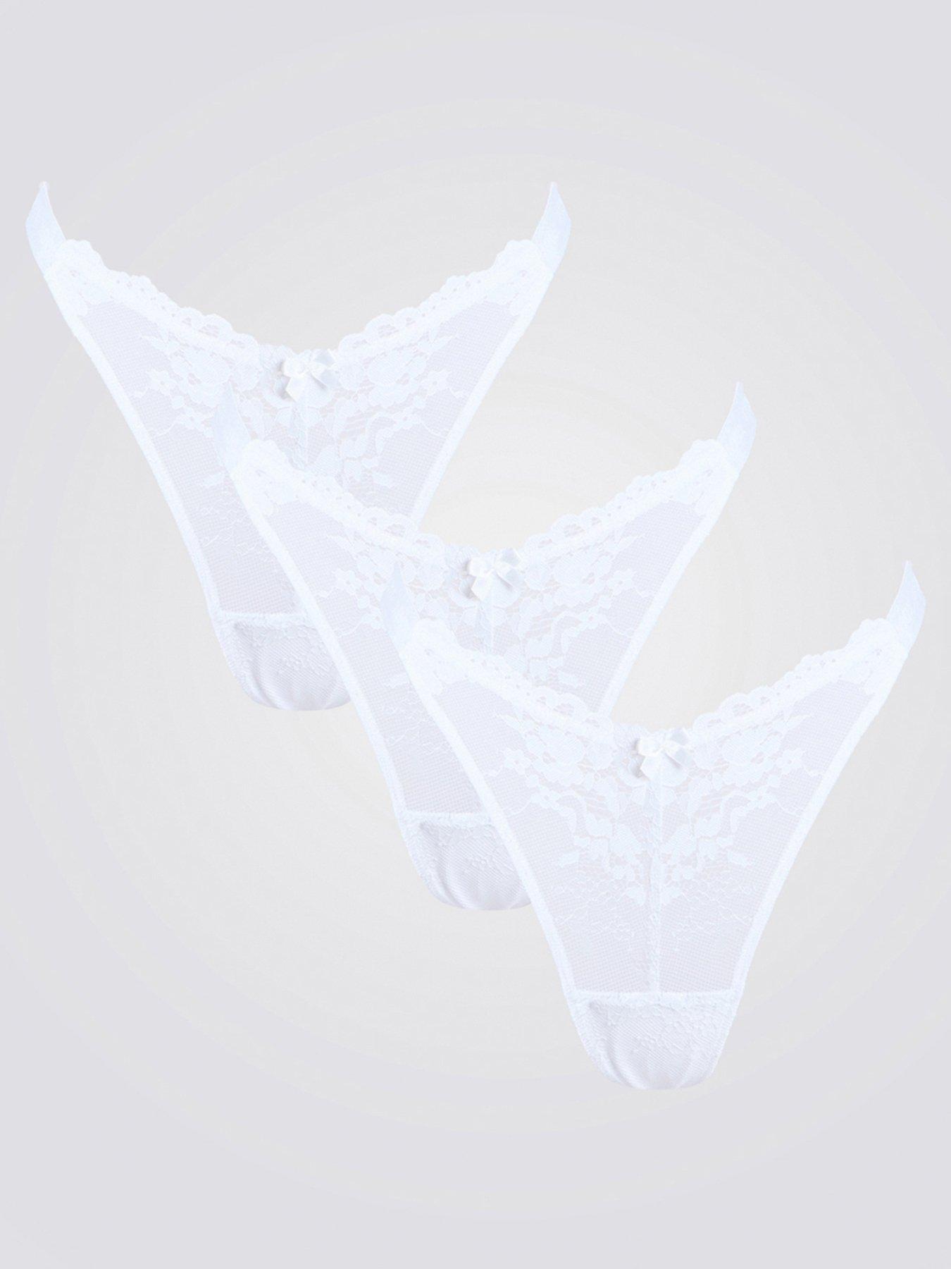 undefined Fran 3 Pack Thongs - White