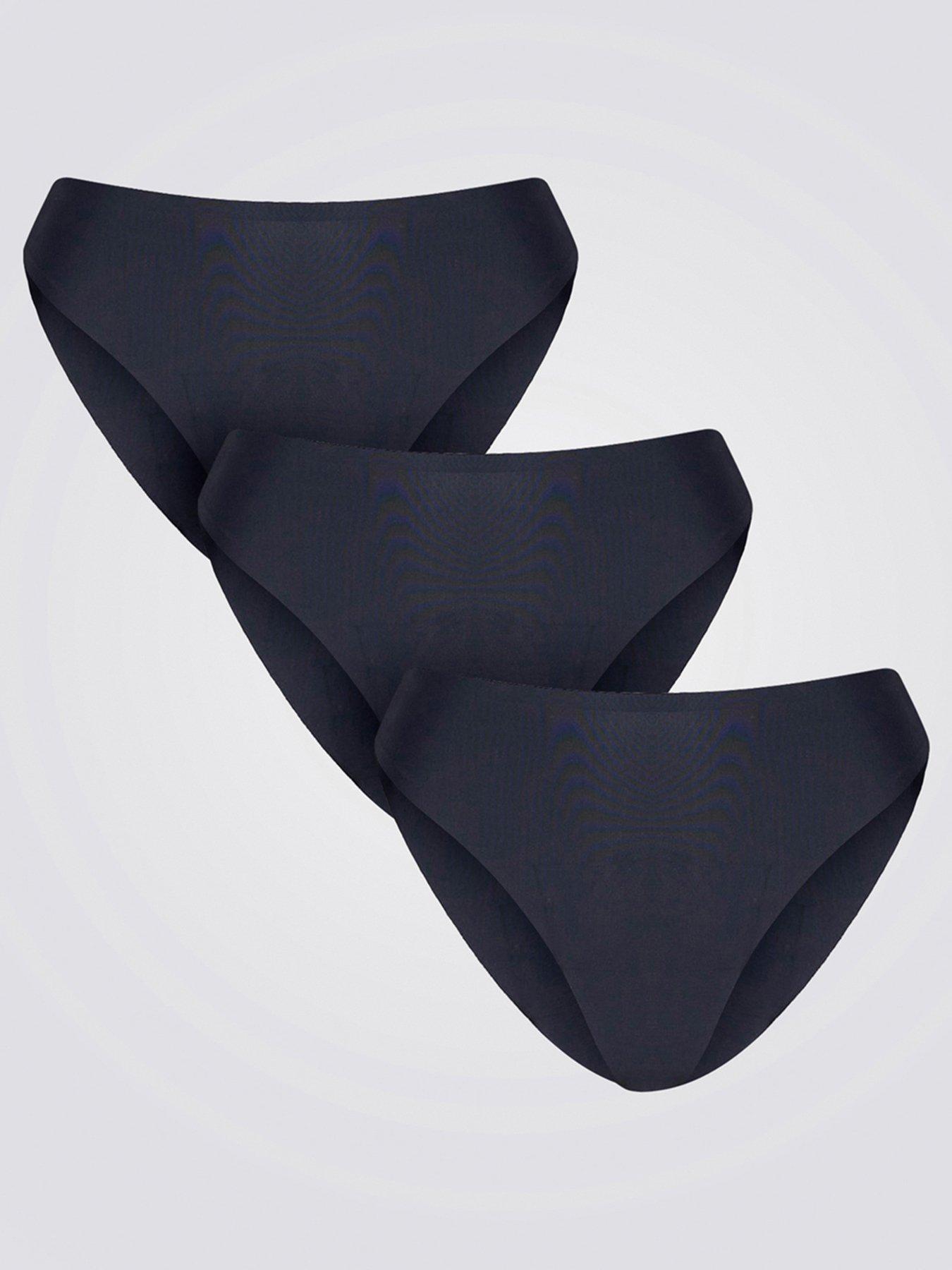undefined Bonded 3 Pack Briefs - Black